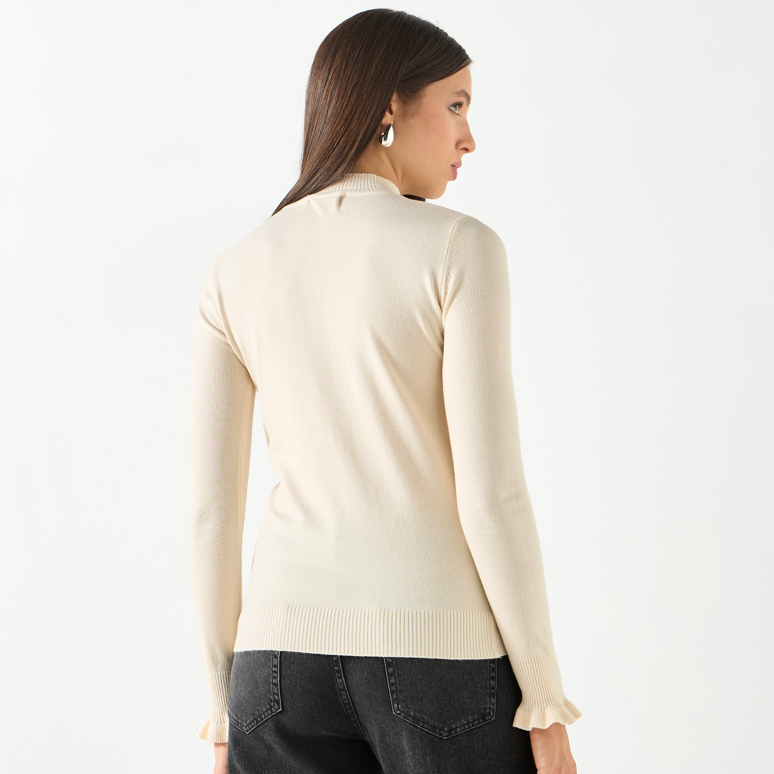 2Xtremz Ribbed Funnel Neck Sweater with Long Sleeves-women-clothing-cardigansandjumpers-jumpers-image-3