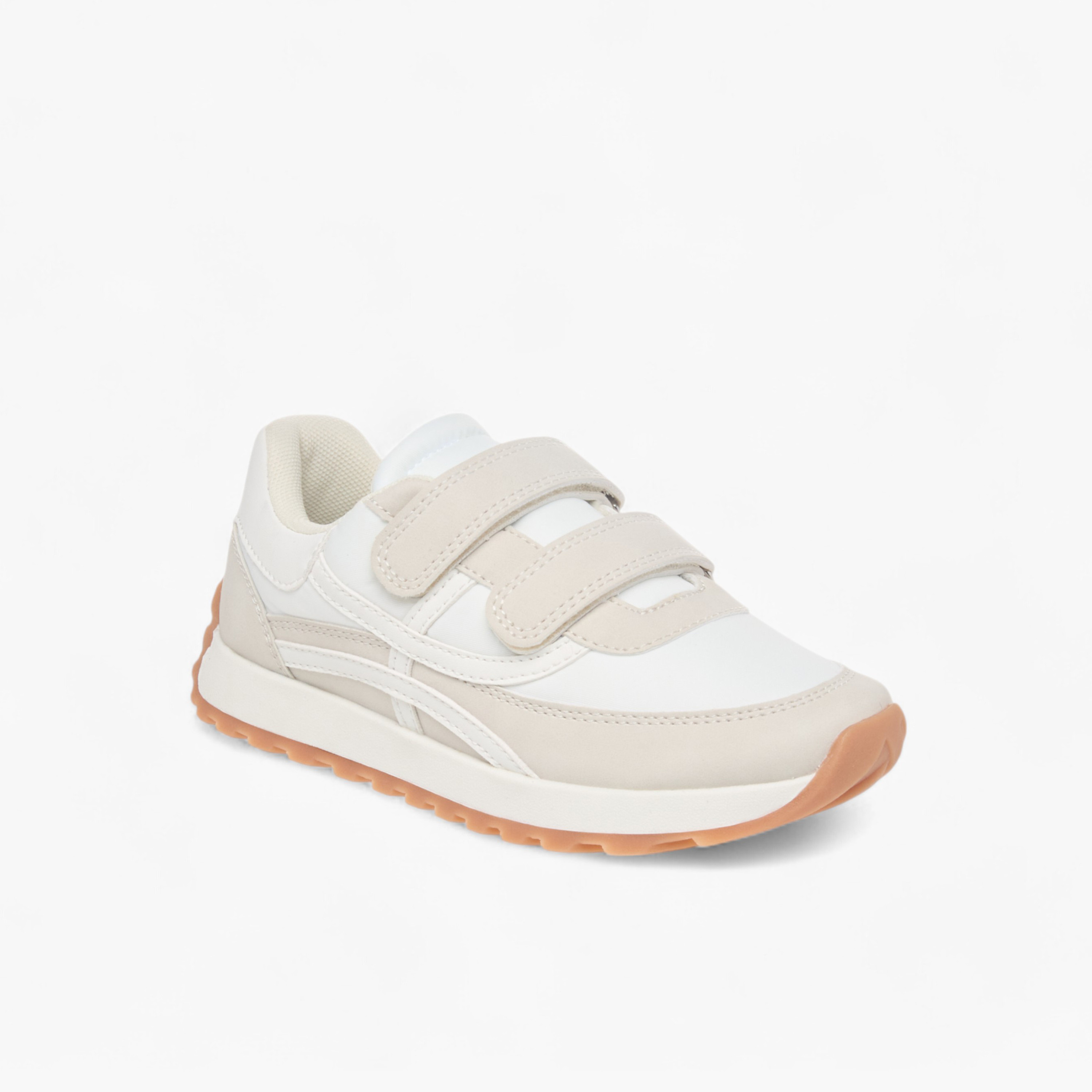 Juniors Panelled Sneakers with Hook and Loop Closure-boys-shoes-sneakers-image-2