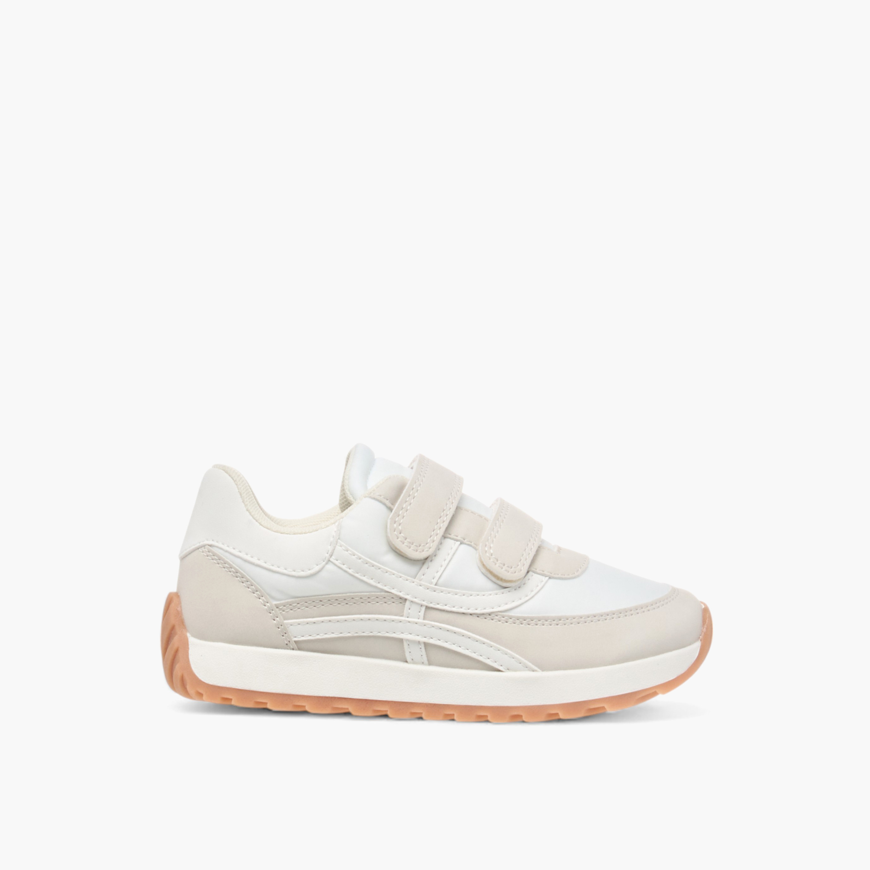 Juniors Panelled Sneakers with Hook and Loop Closure-boys-shoes-sneakers-image-3