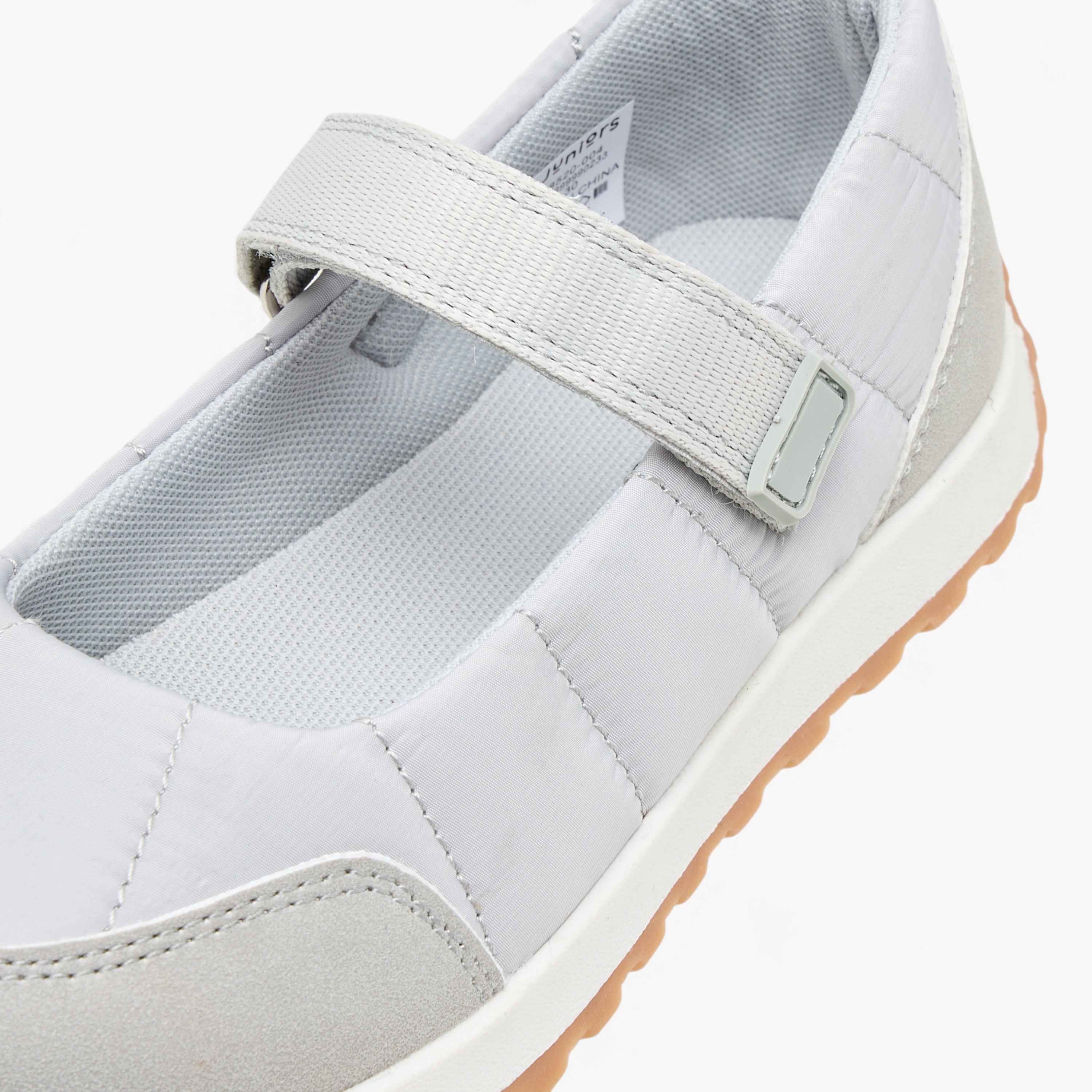 Juniors Textured Mary Jane Shoes with Hook and Loop Closure-girls-shoes-sneakers-image-4