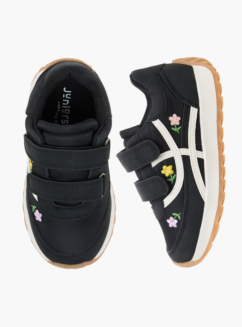 حذاء سنيكرز مطرّز بزهور للبنات من جونيورز-girls-shoes-sneakers-image-1