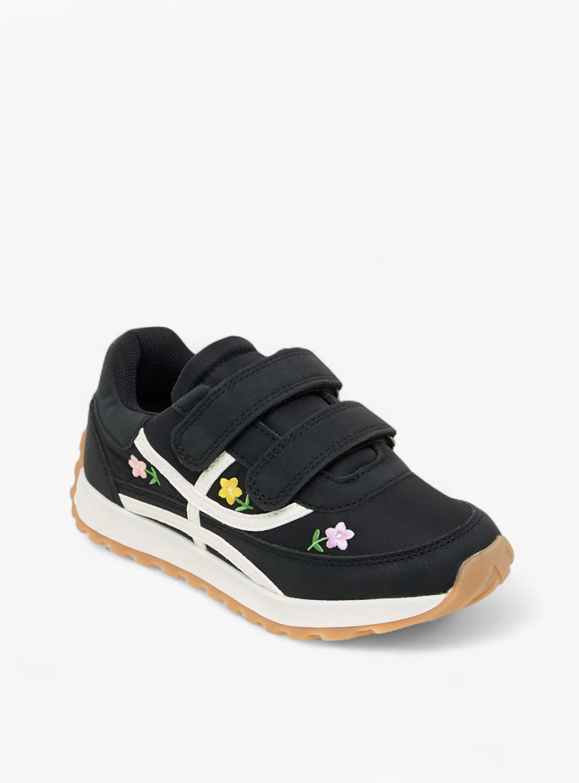 حذاء سنيكرز مطرّز بزهور للبنات من جونيورز-girls-shoes-sneakers-image-2