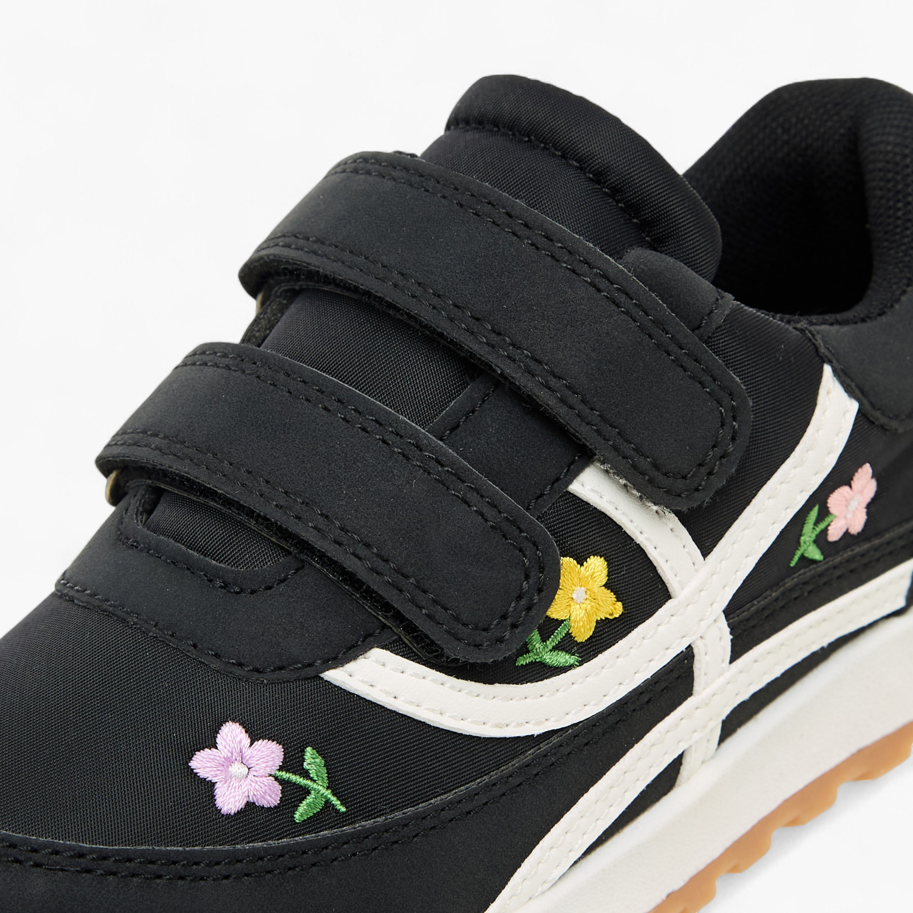 Juniors Girls Floral Embroidered Sneakers-girls-shoes-sneakers-image-4