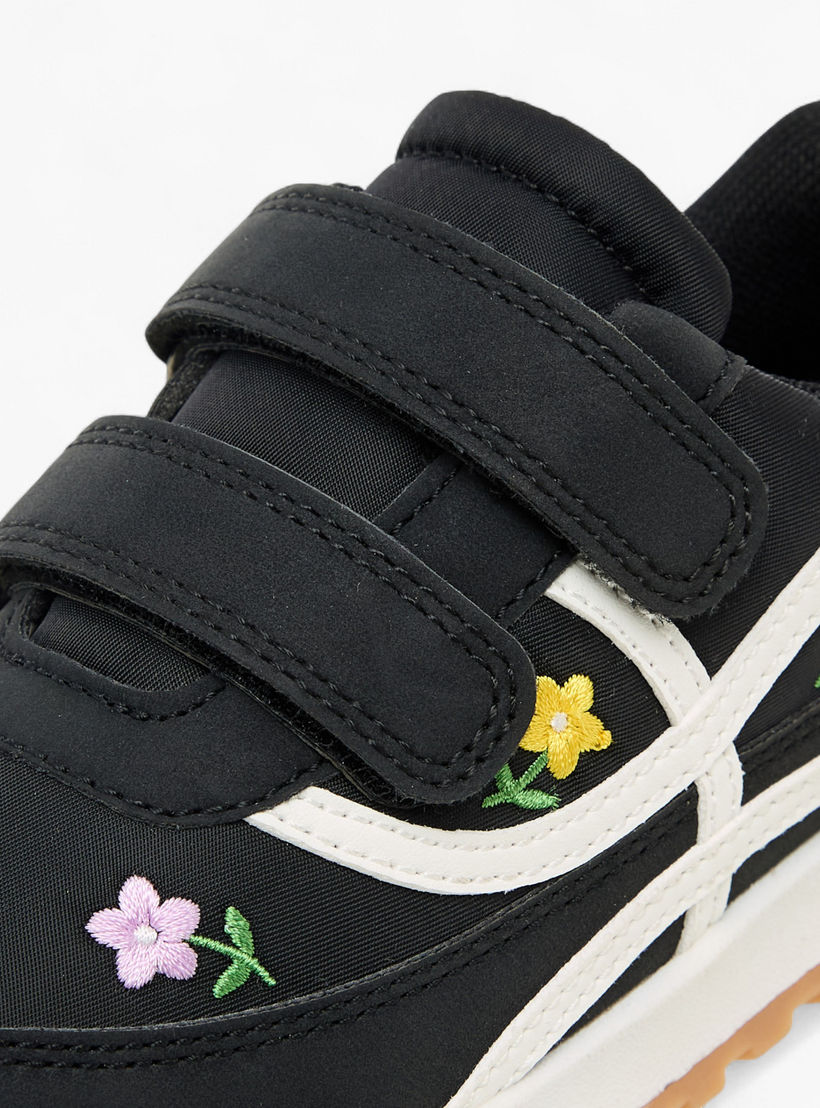 حذاء سنيكرز مطرّز بزهور للبنات من جونيورز-girls-shoes-sneakers-image-4
