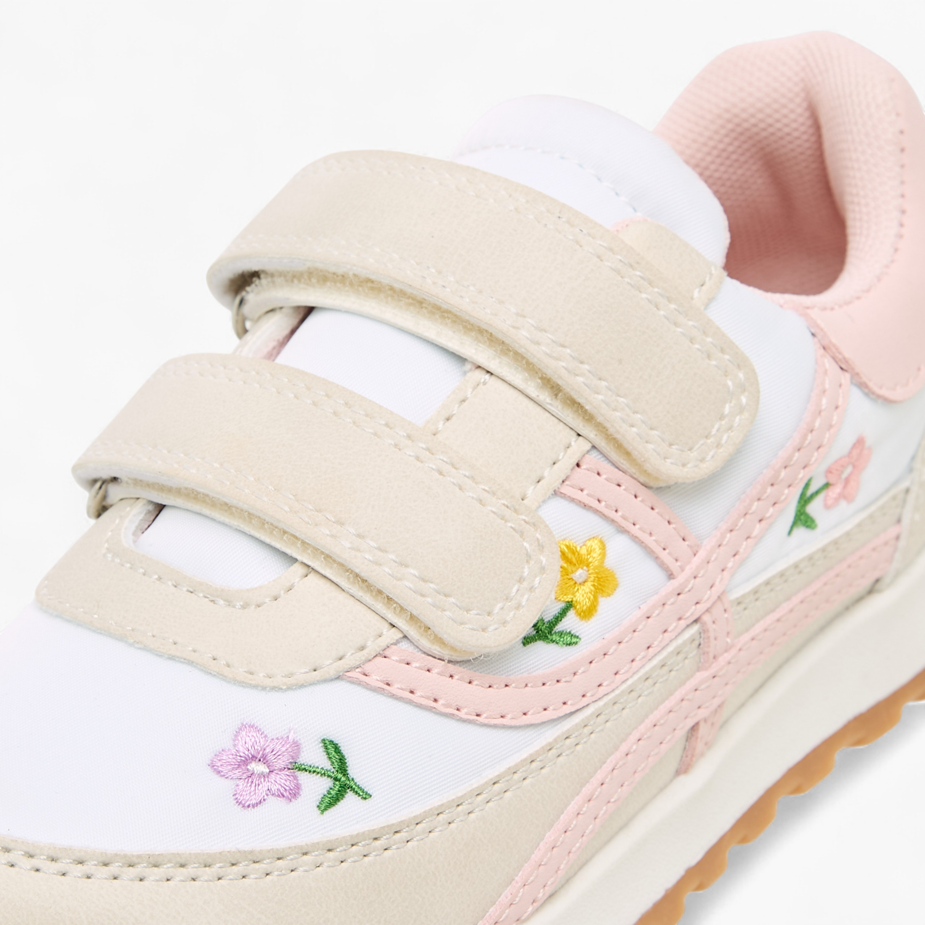 Juniors Girls Floral Embroidered Sneakers-girls-shoes-sneakers-image-4