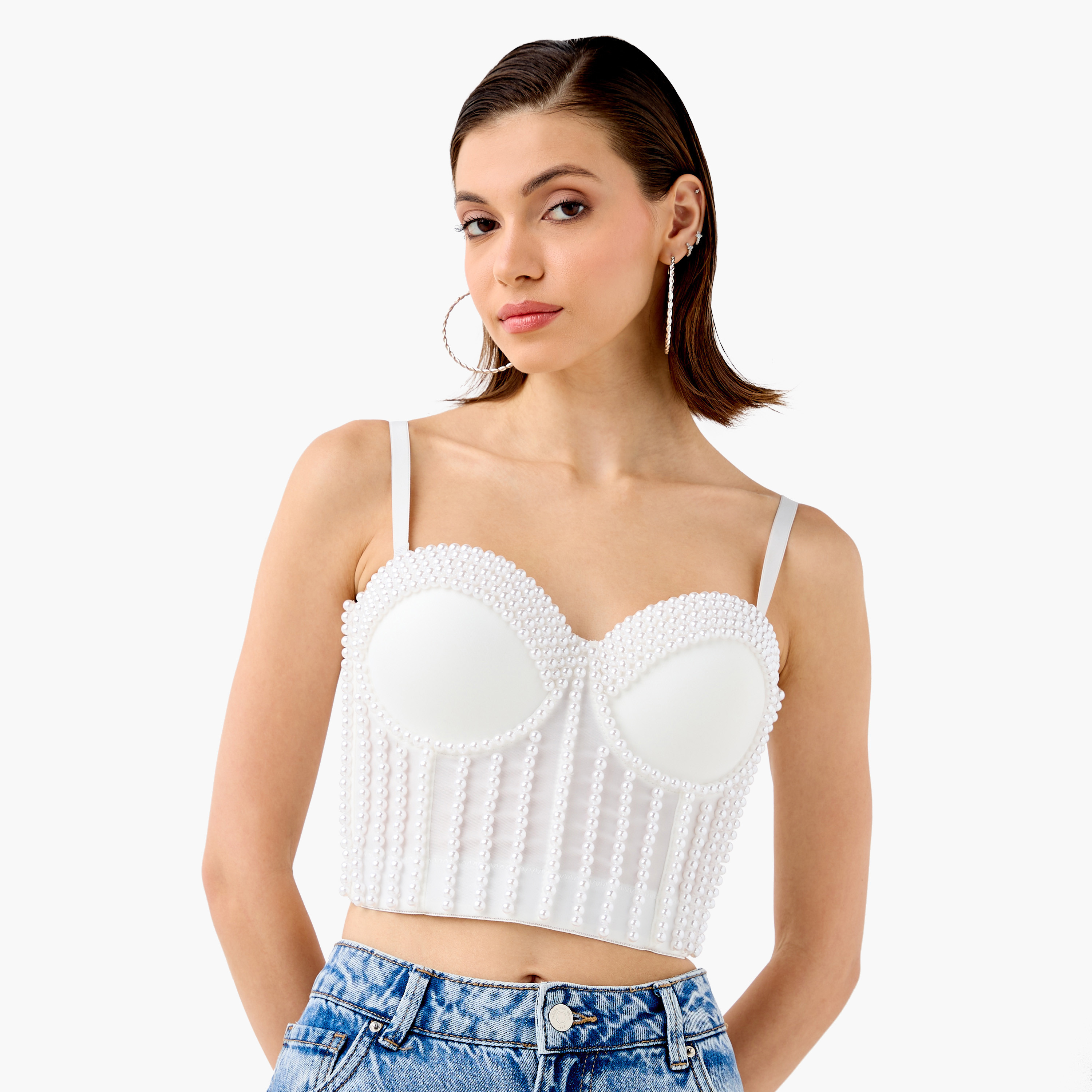 Pearl Embellished Strappy Crop Top-women-clothing-shirtsandblouses-blouses-image-6