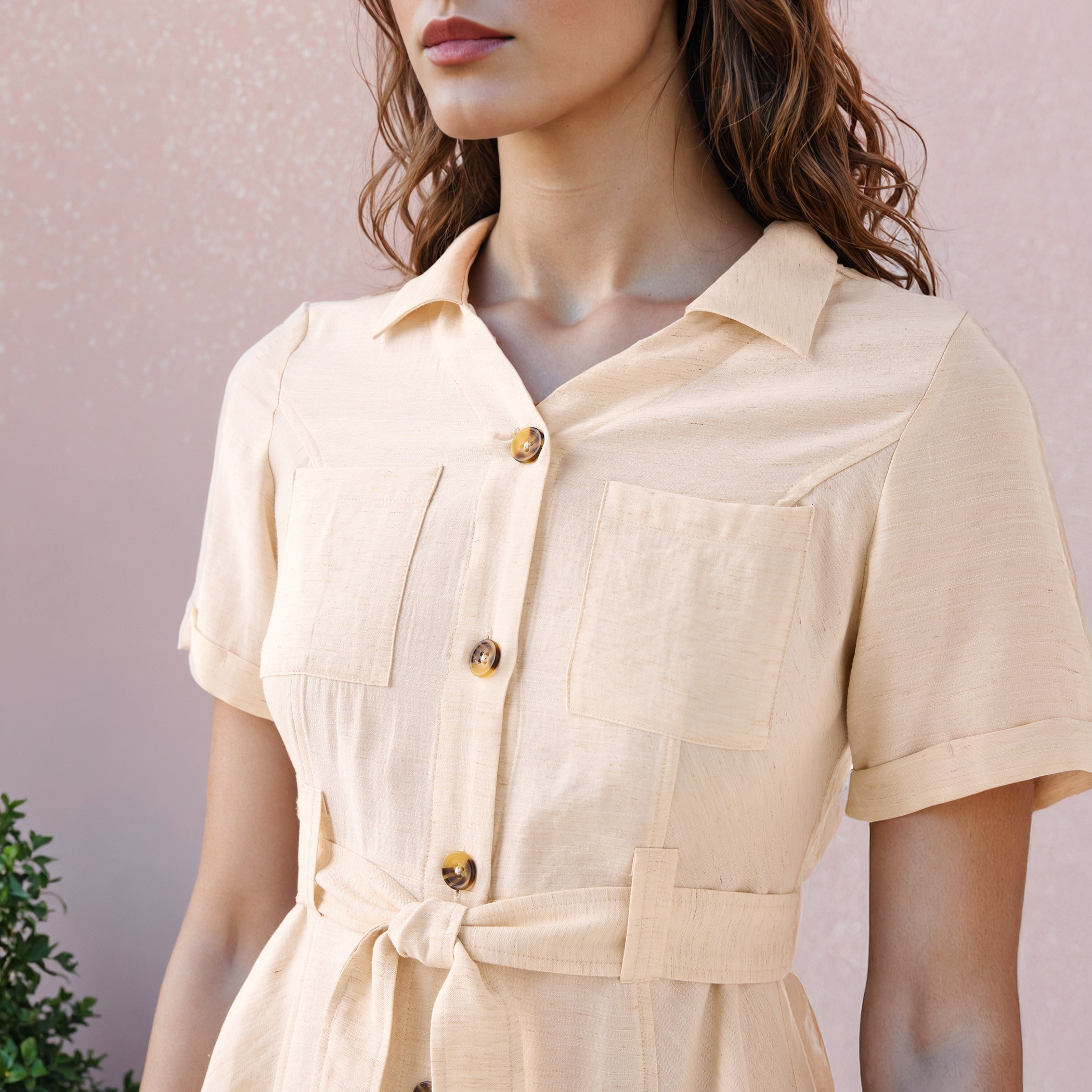 2Xtremz Midi Linen Blend Shirt Dress with Belt and Pockets-women-clothing-dresses-image-4