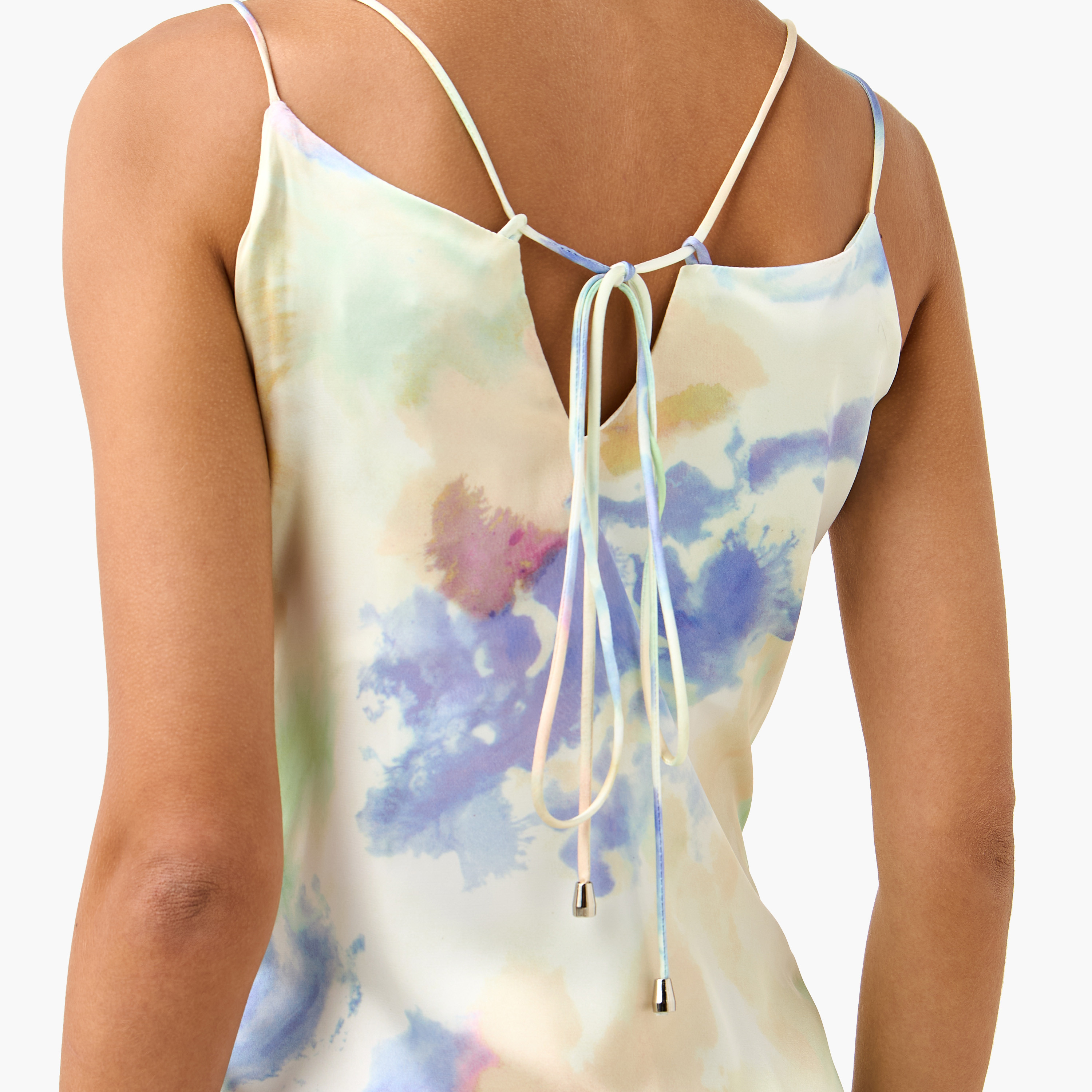 2Xtremz Tie Dye Print Satin Strappy Sleeveless Dress-women-clothing-dresses-image-5