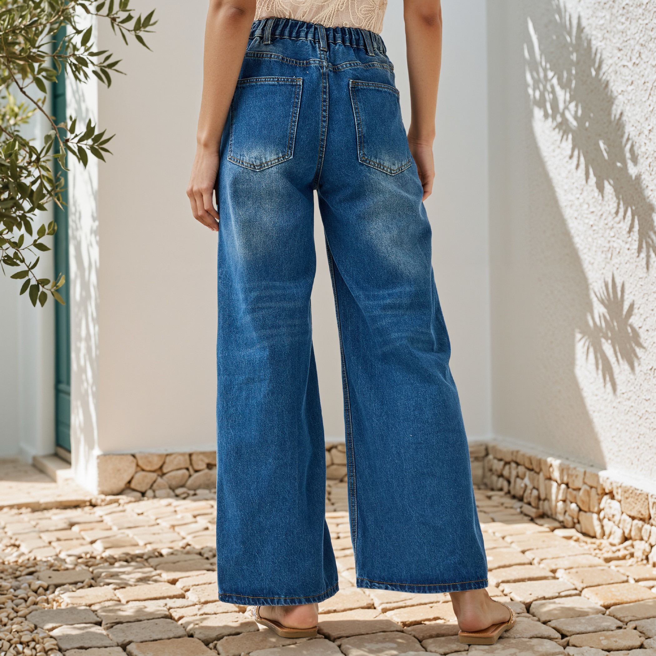 2Xtremz Straight Fit Jeans with Chain Detail and Pockets-women-clothing-bottoms-jeans-image-3