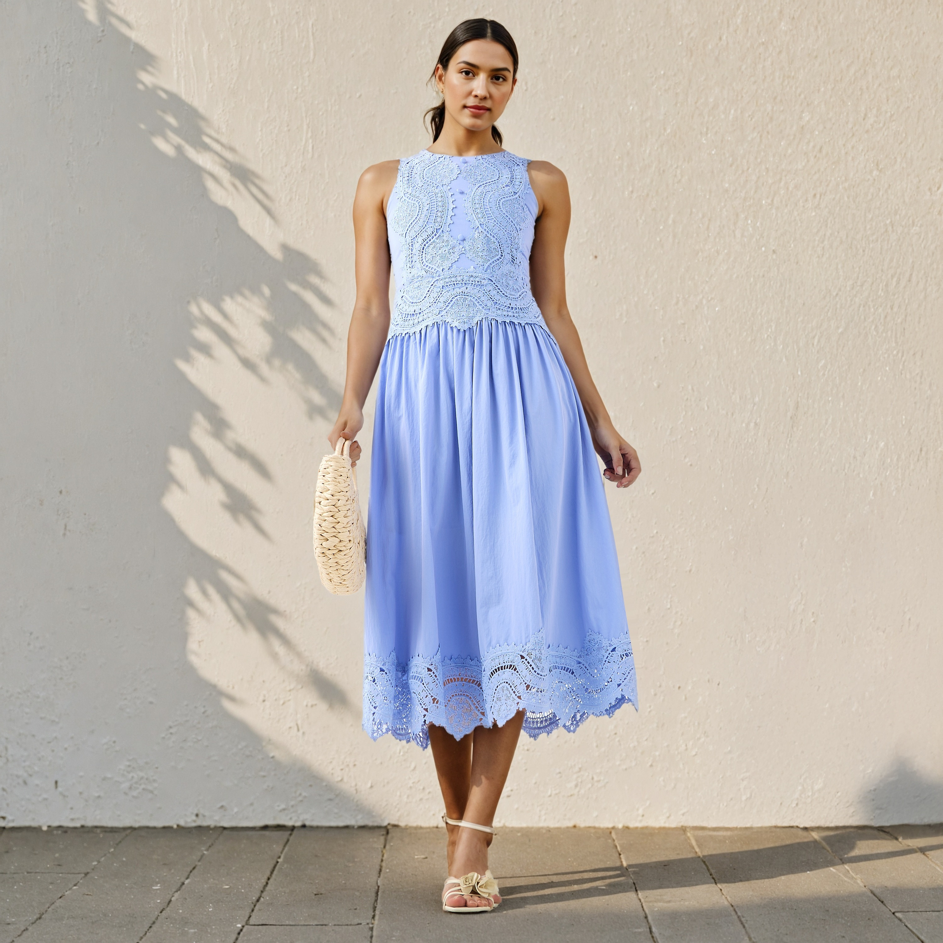 2Xtremz Lace Detail Sleeveless Midi Dress-women-clothing-dresses-image-1