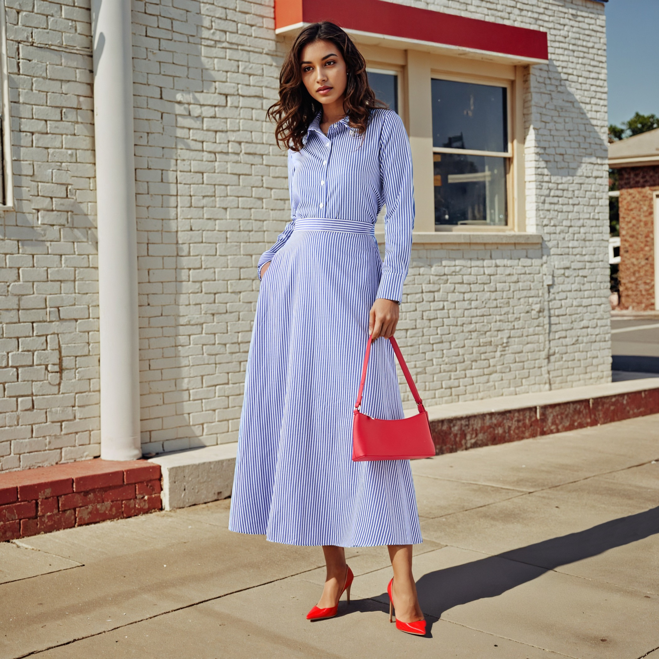 قميص مقلم بياقة مزينة من تو إكستريمز-women-clothing-shirtsandblouses-shirts-image-2