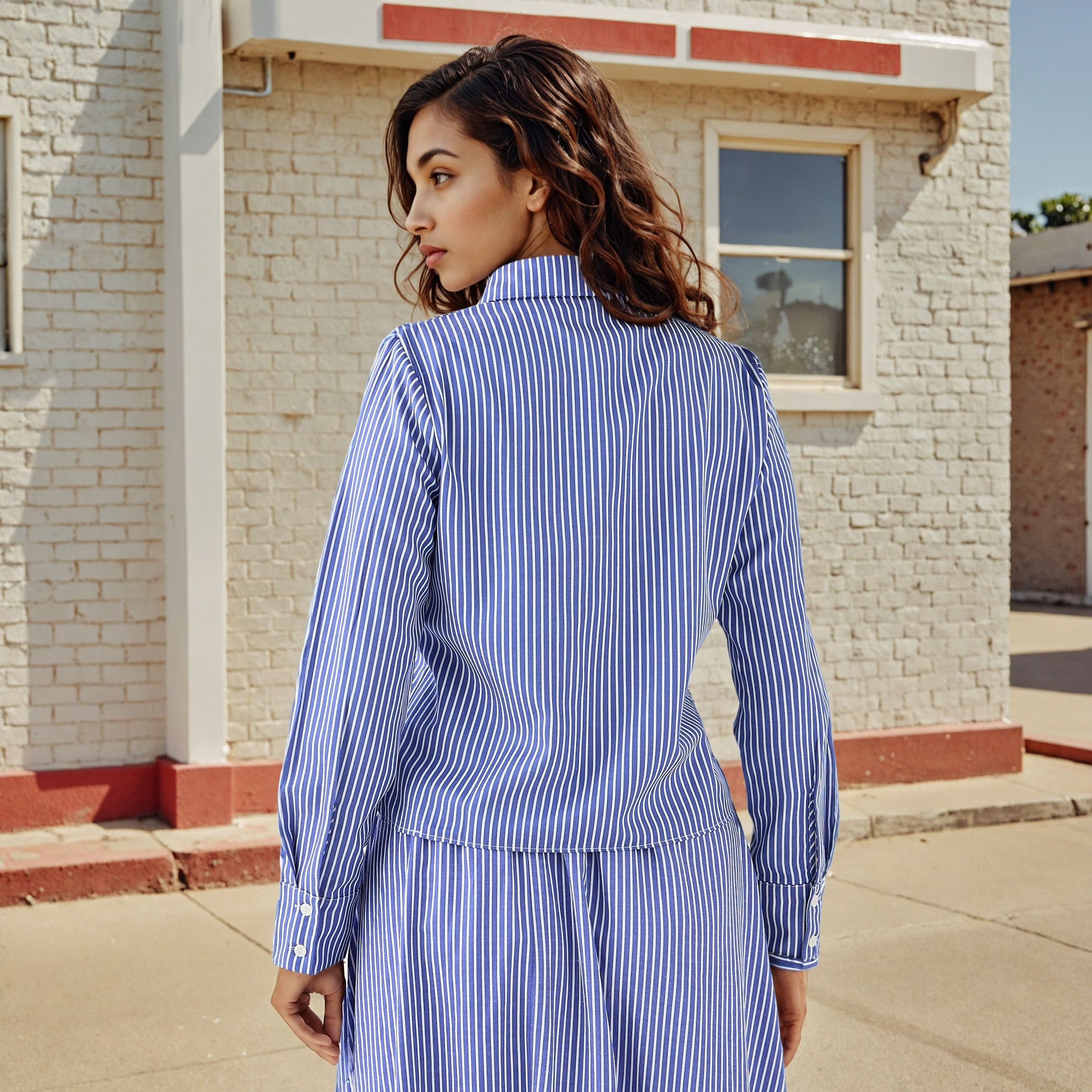 2Xtremz Striped Shirt with Embellished Collar-women-clothing-shirtsandblouses-shirts-image-3