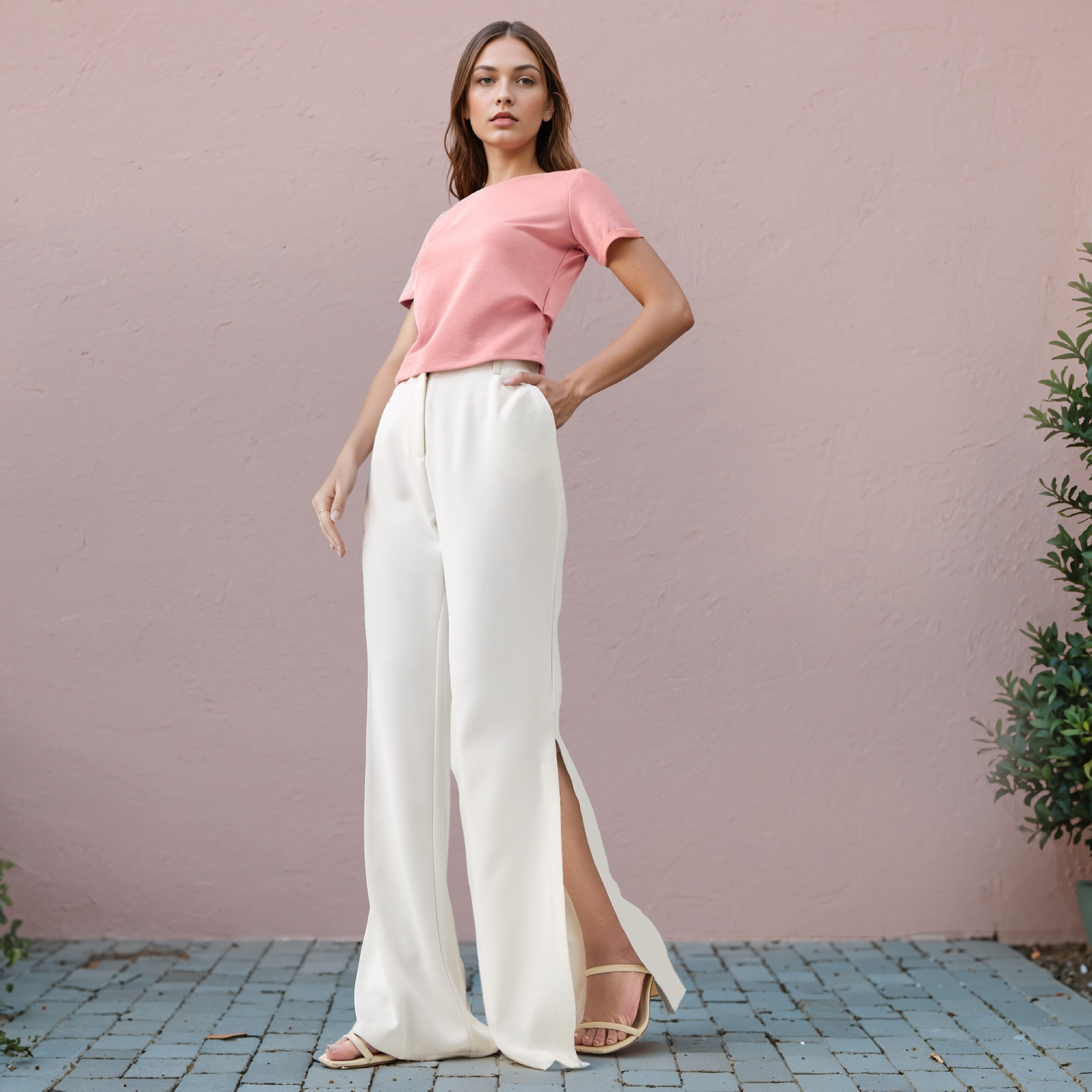 تيشيرت بتفاصيل أزرار وياقة ضيّقة من تو إكستريمز-women-clothing-tshirts-image-2