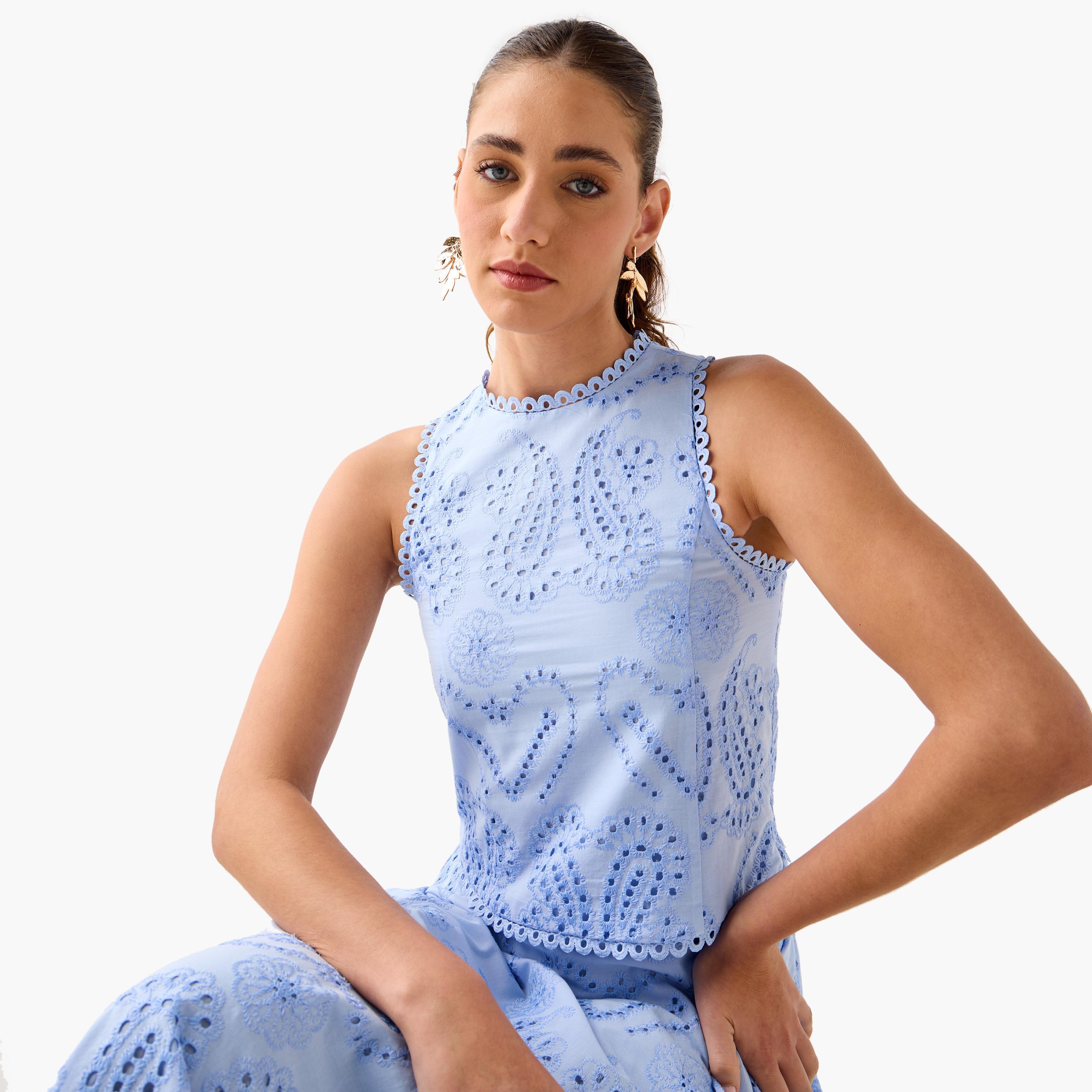 2Xtremz Schiffli Embroidered Sleeveless Top-women-clothing-shirtsandblouses-blouses-image-1