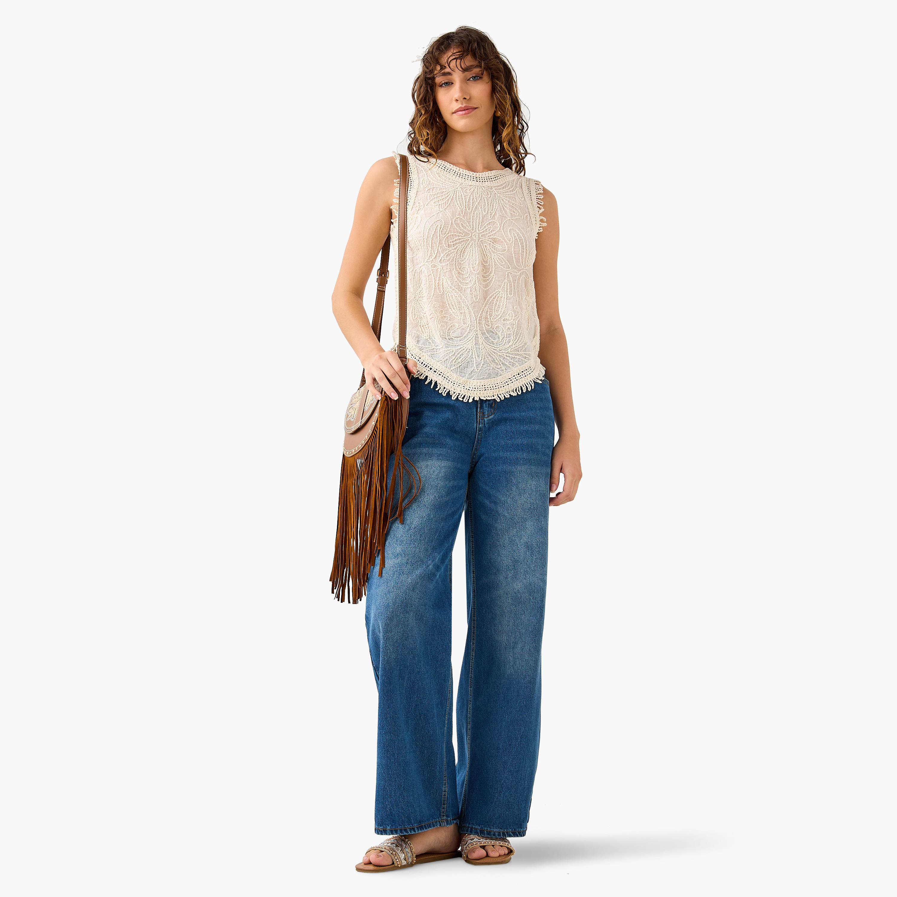 2Xtremz Embroidered Sleeveless Top with Round Neck-women-clothing-shirtsandblouses-blouses-image-2