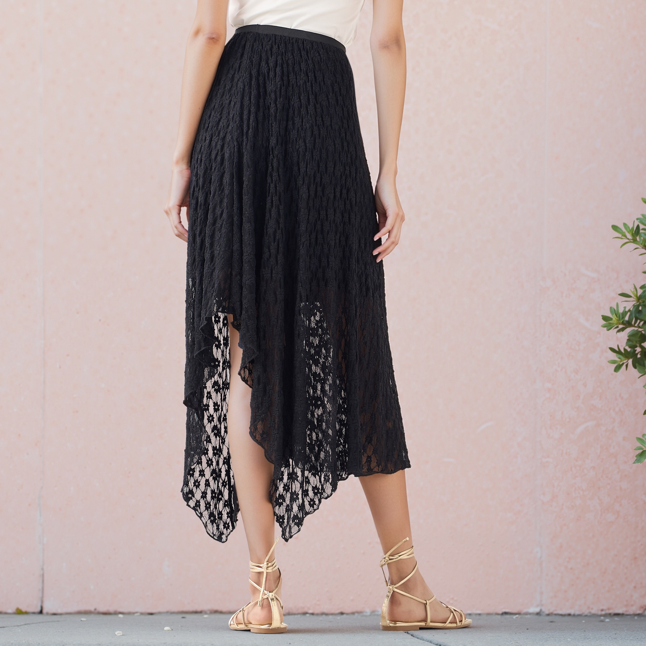 2Xtremz Lace Detail Midi Asymmetric Skirt with Elasticated Waistband-women-clothing-bottoms-skirts-image-3