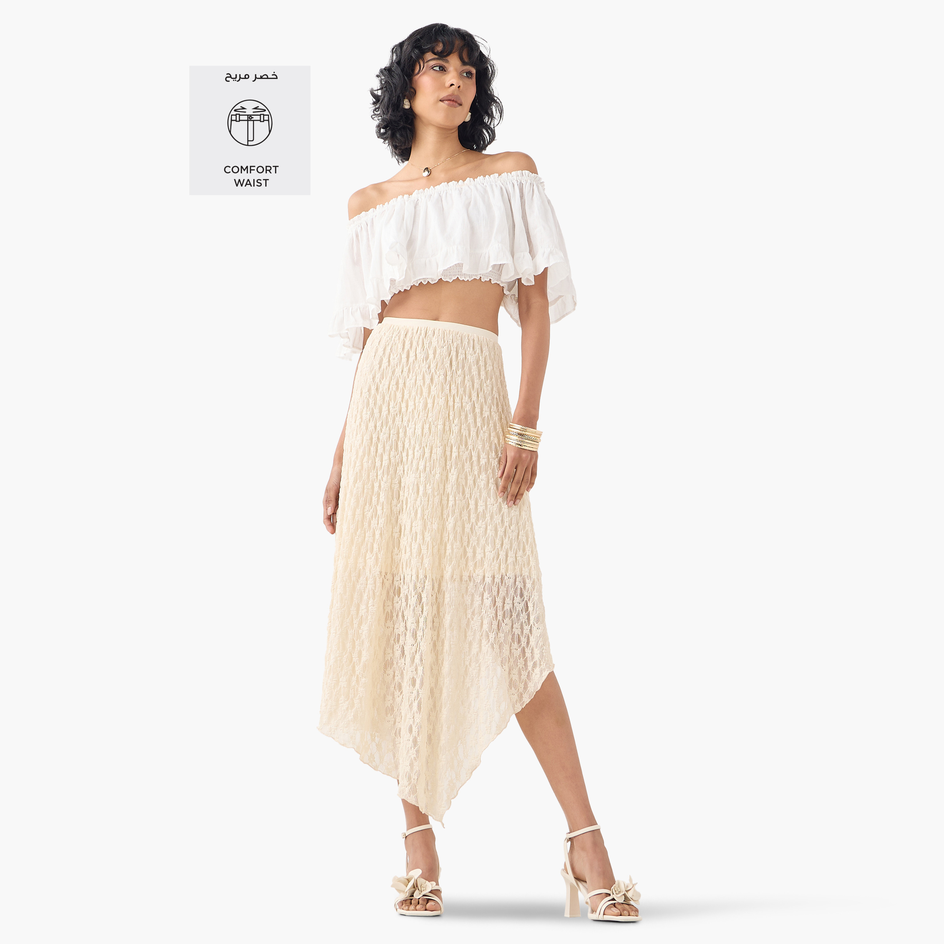 2Xtremz Lace Detail Midi Asymmetric Skirt with Elasticated Waistband-women-clothing-bottoms-skirts-image-2