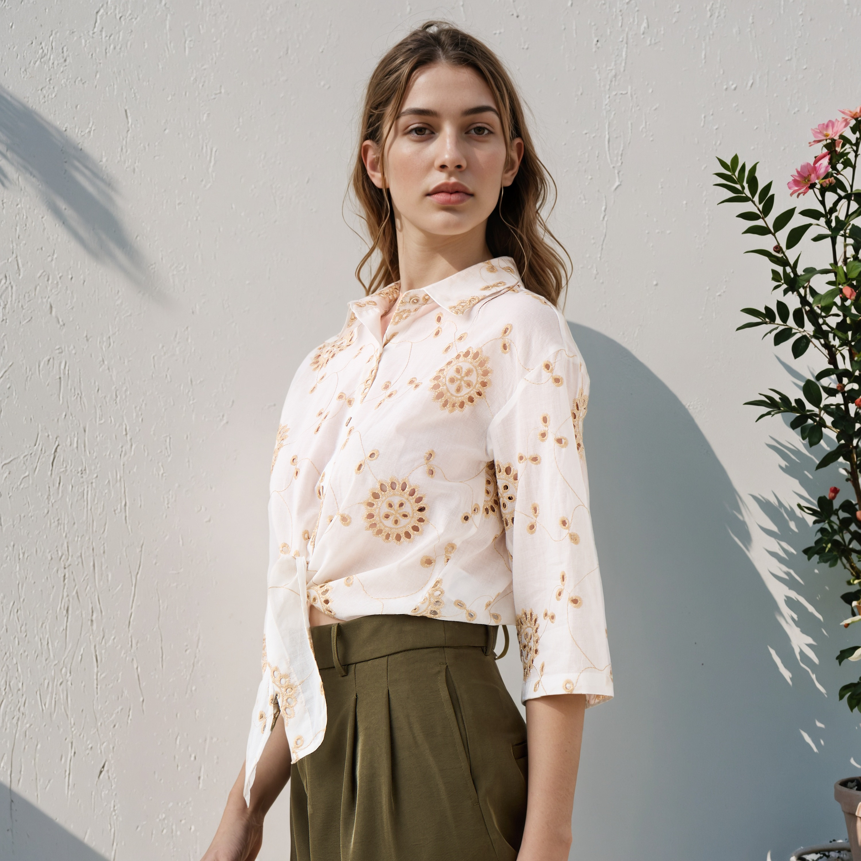 2Xtremz Schiffli Embroidered Cotton Shirt-women-clothing-shirtsandblouses-shirts-image-1
