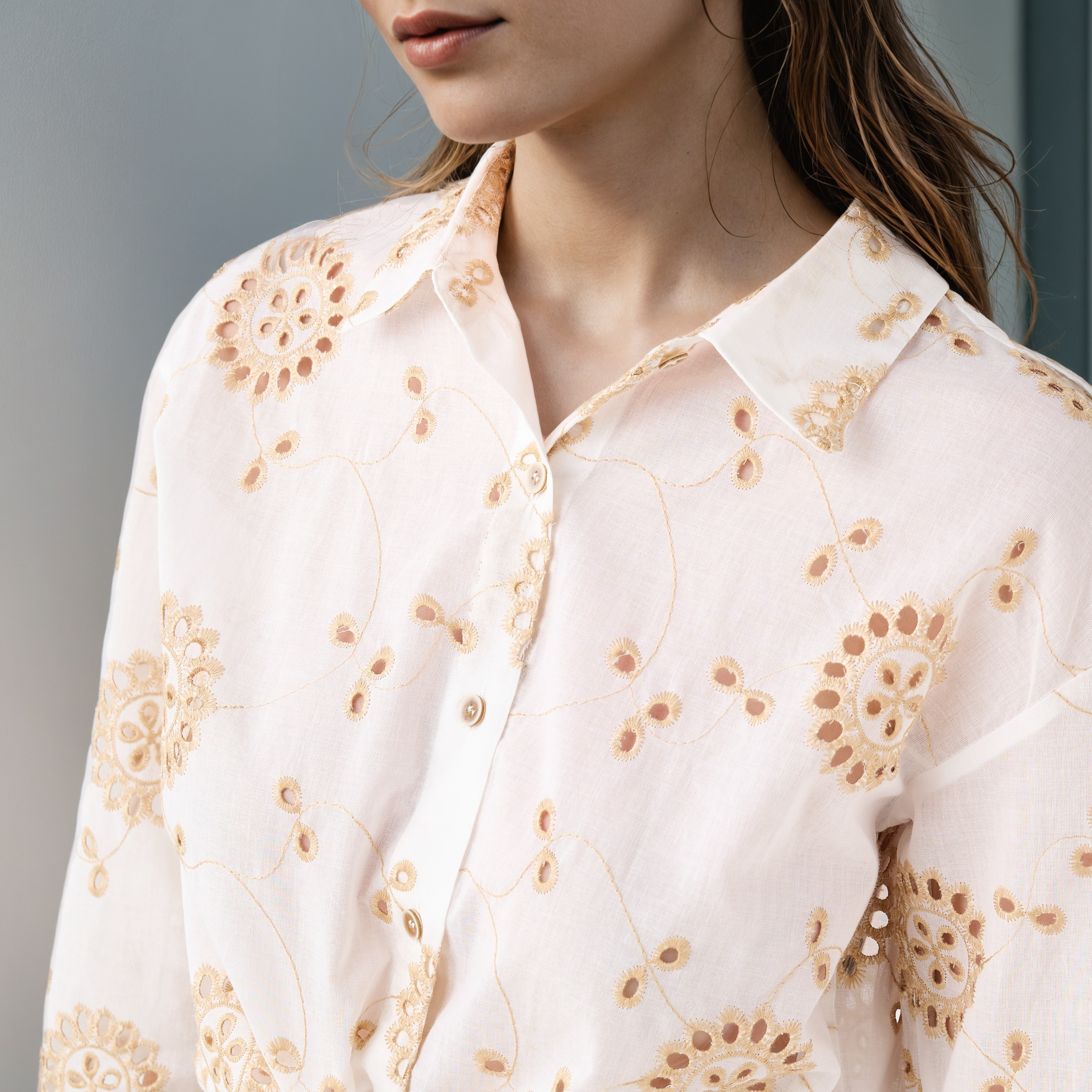 2Xtremz Schiffli Embroidered Cotton Shirt-women-clothing-shirtsandblouses-shirts-image-4