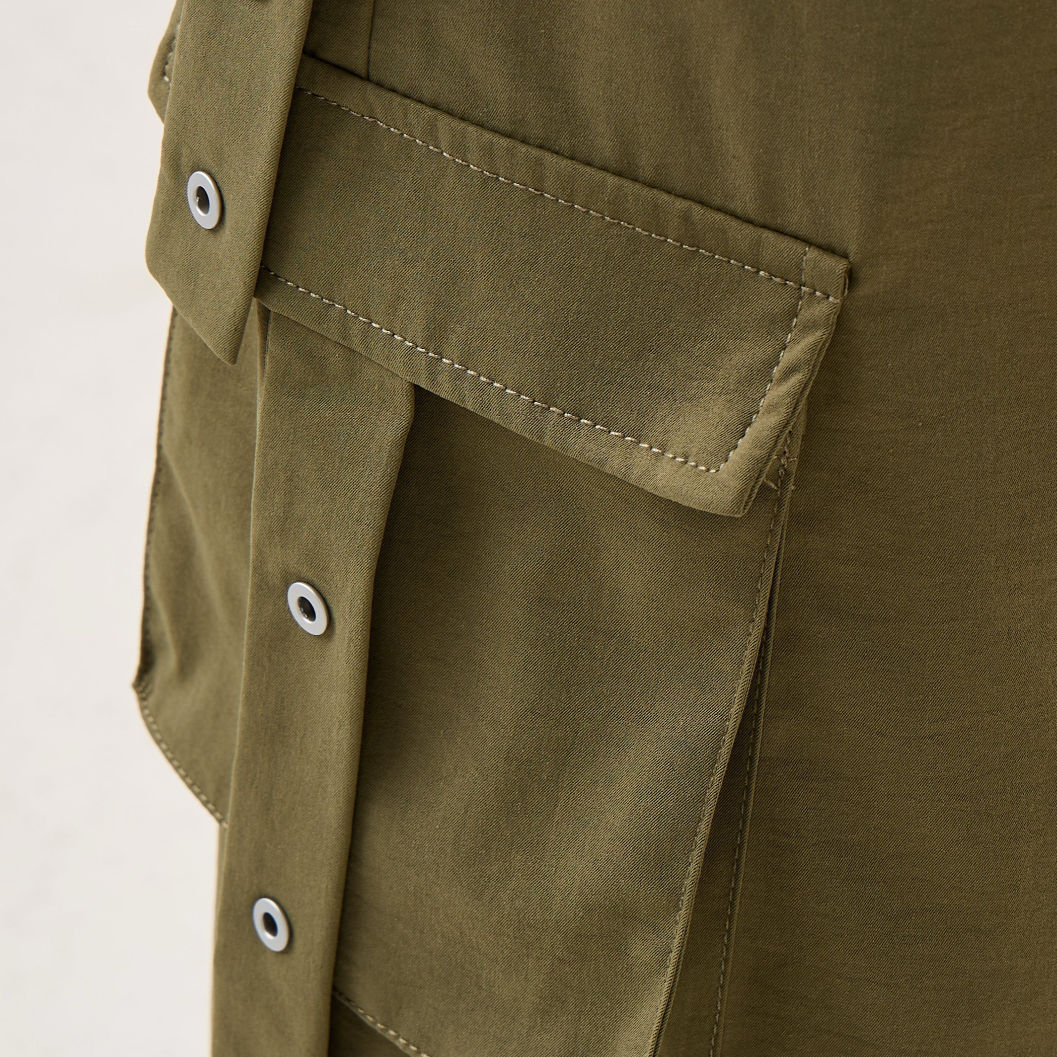2Xtremz Utility Cargo Maxi Skirt with Slit and Pockets-women-clothing-bottoms-skirts-image-5