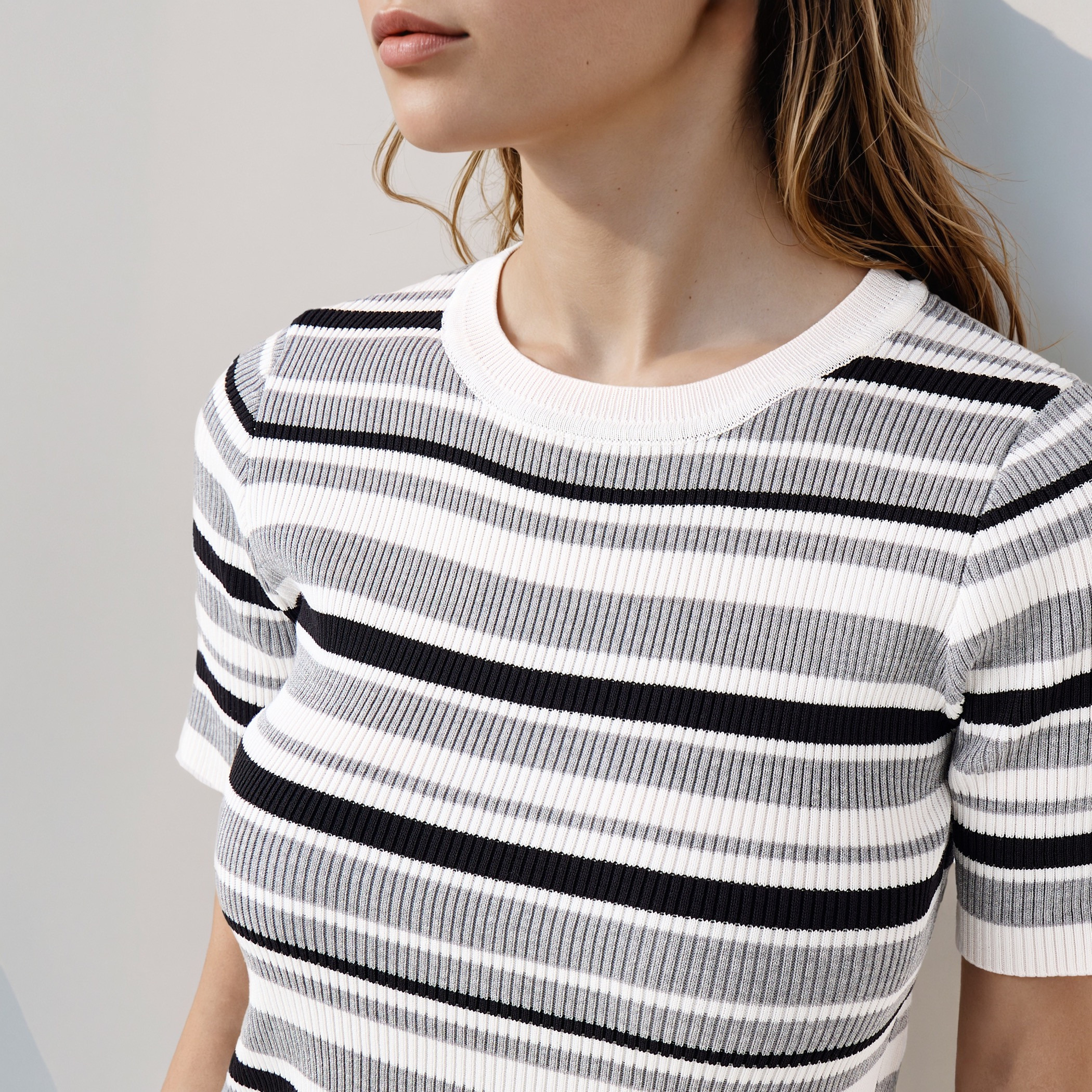 2Xtremz Striped Crew Neck T-shirt-women-clothing-tshirts-image-4