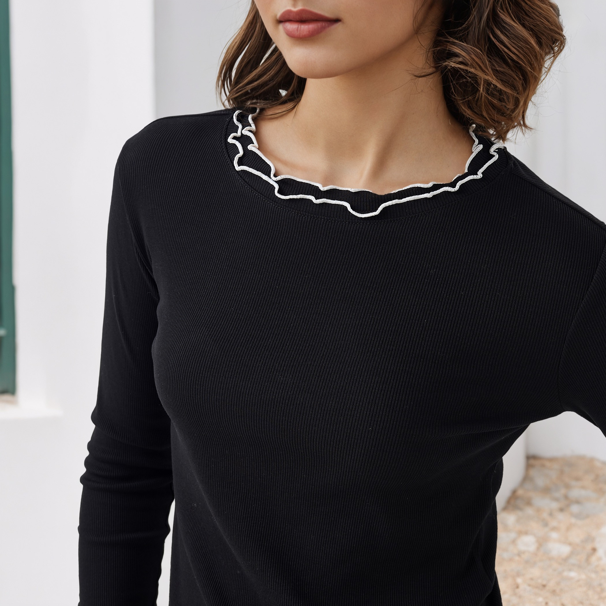 2Xtremz Ribbed Top with Contrast Piping-women-clothing-tshirts-image-4