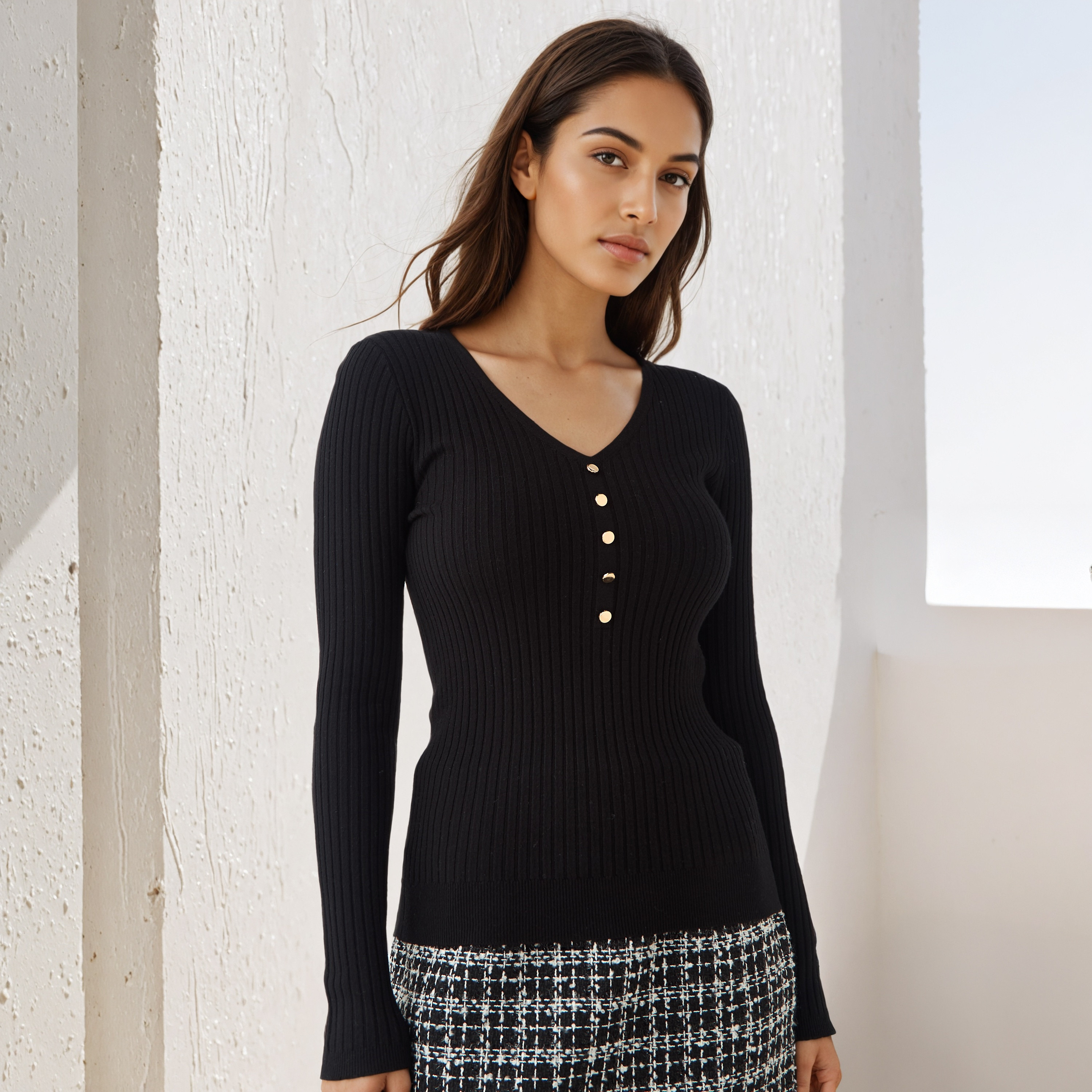 2Xtremz Ribbed V-neck Sweater-women-clothing-cardigansandjumpers-jumpers-image-6