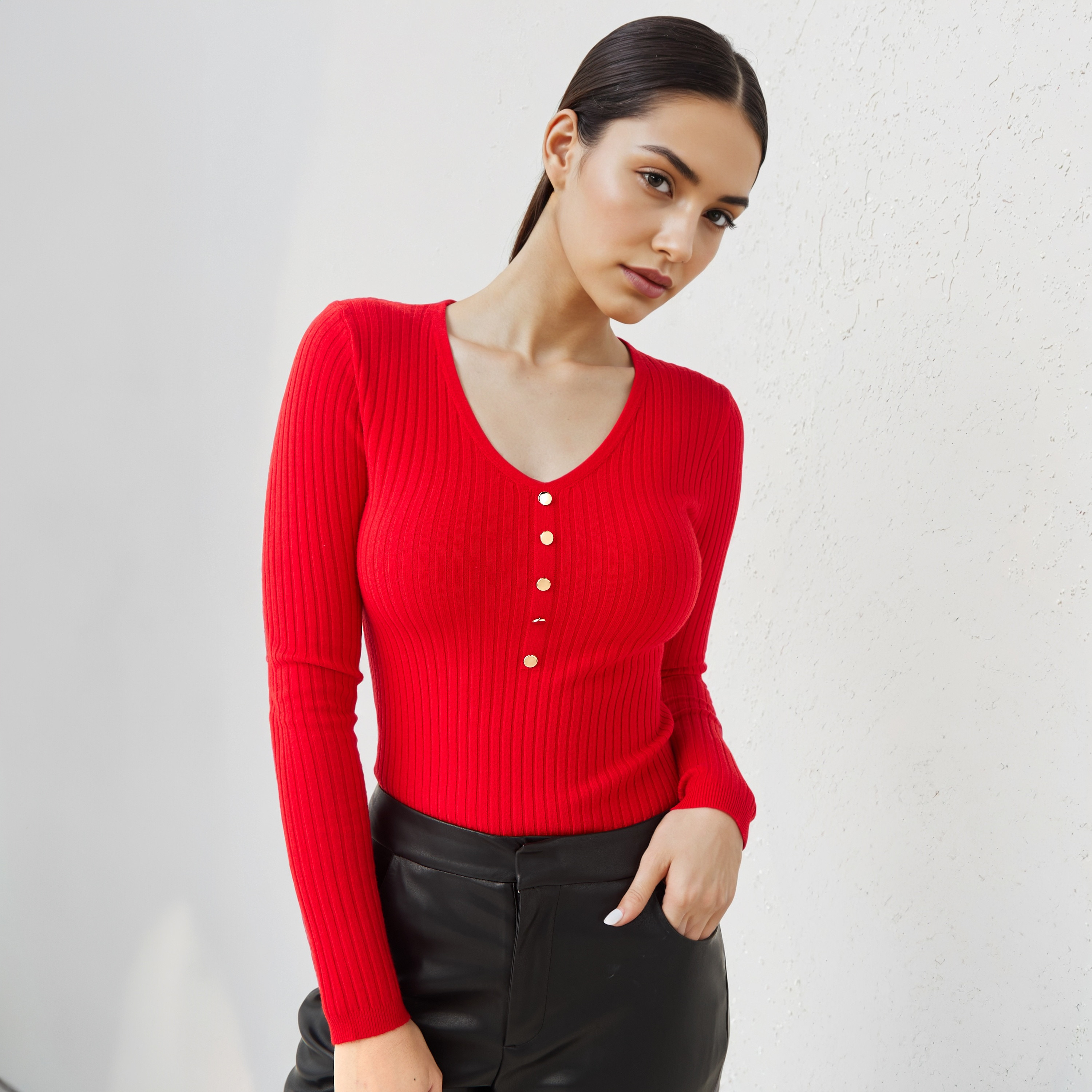 2Xtremz Ribbed V-neck Sweater-women-clothing-cardigansandjumpers-jumpers-image-6