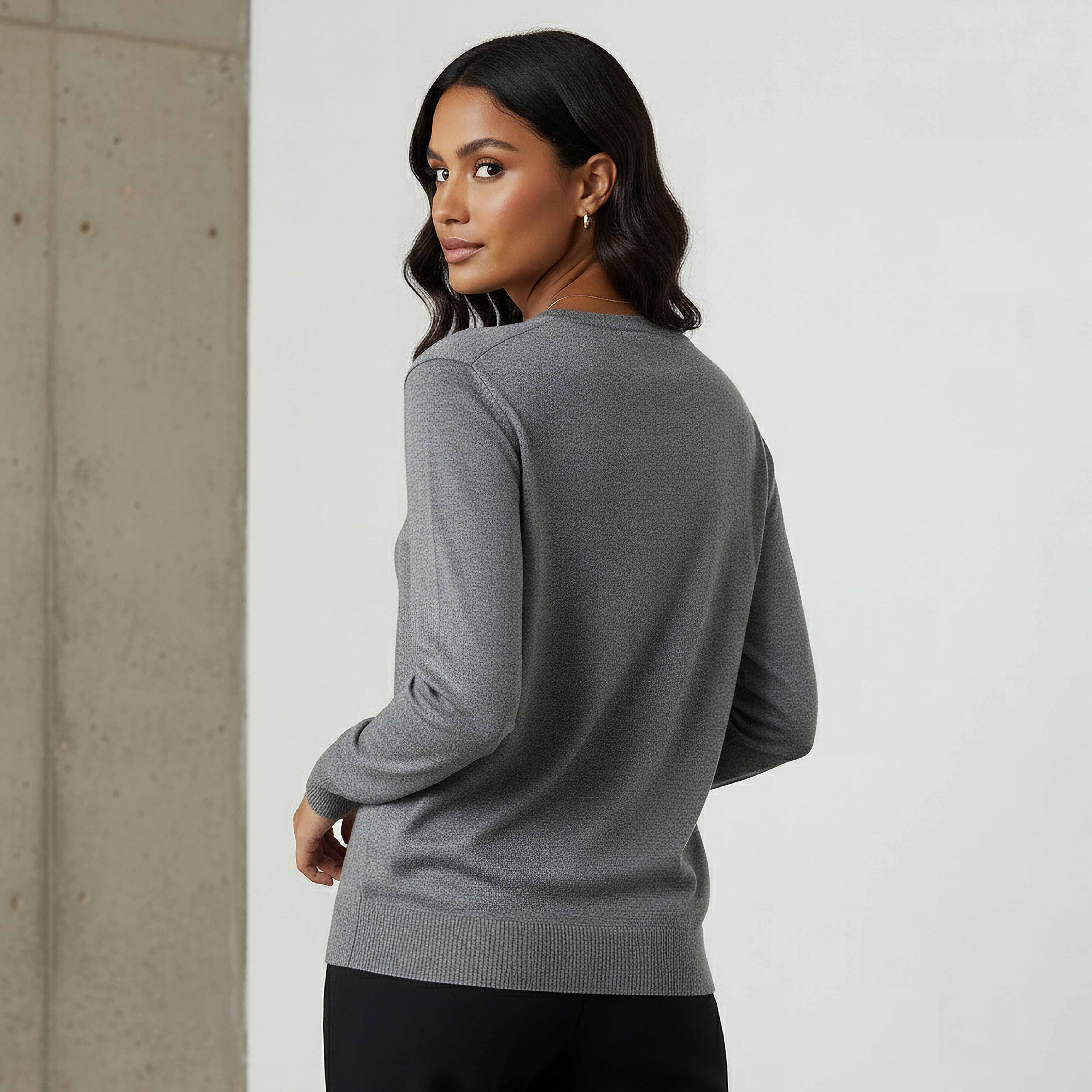 2Xtremz Textured V-neck Tricot Cardigan-women-winterwear-cardigansandjumpers-cardigans-image-3