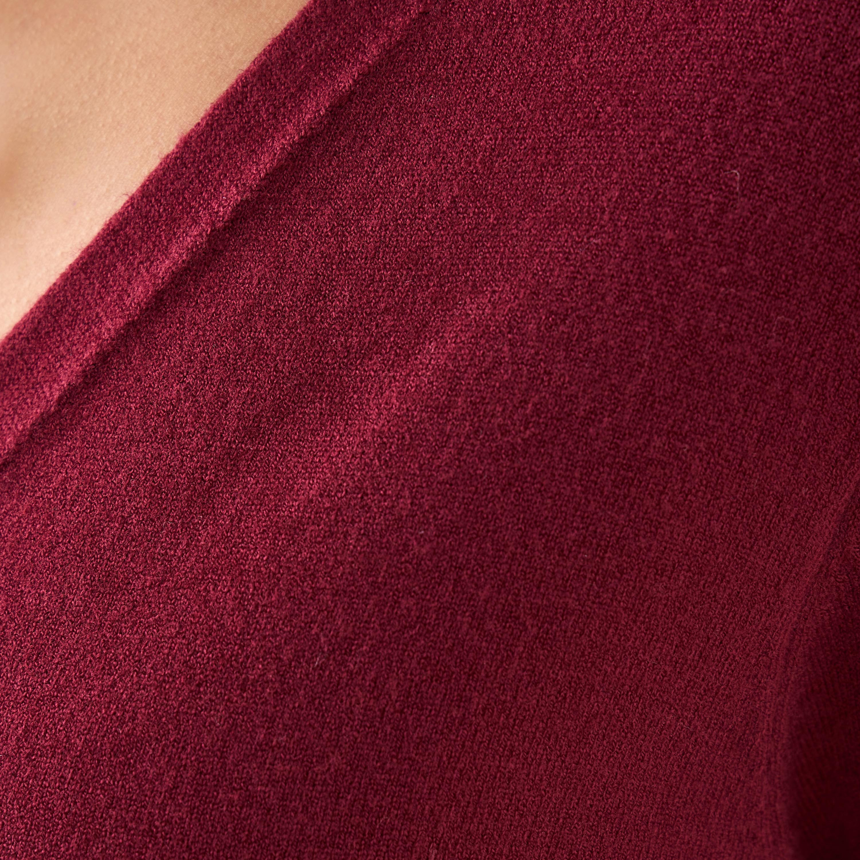 2Xtremz Textured V-neck Tricot Cardigan-women-winterwear-cardigansandjumpers-cardigans-image-3