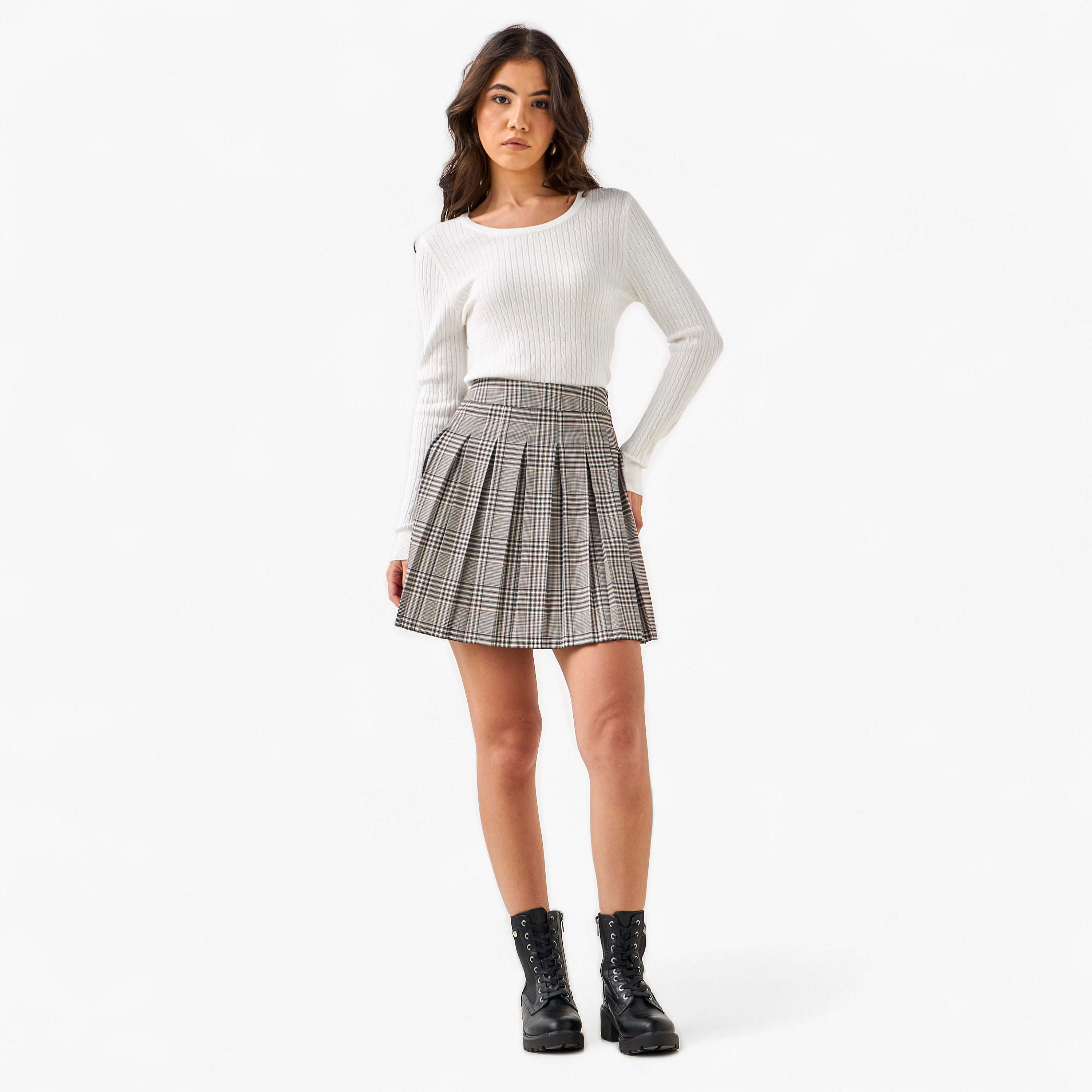 2Xtremz Slim Fit Textured Round Neck Tricot Sweater-women-clothing-cardigansandjumpers-jumpers-image-2