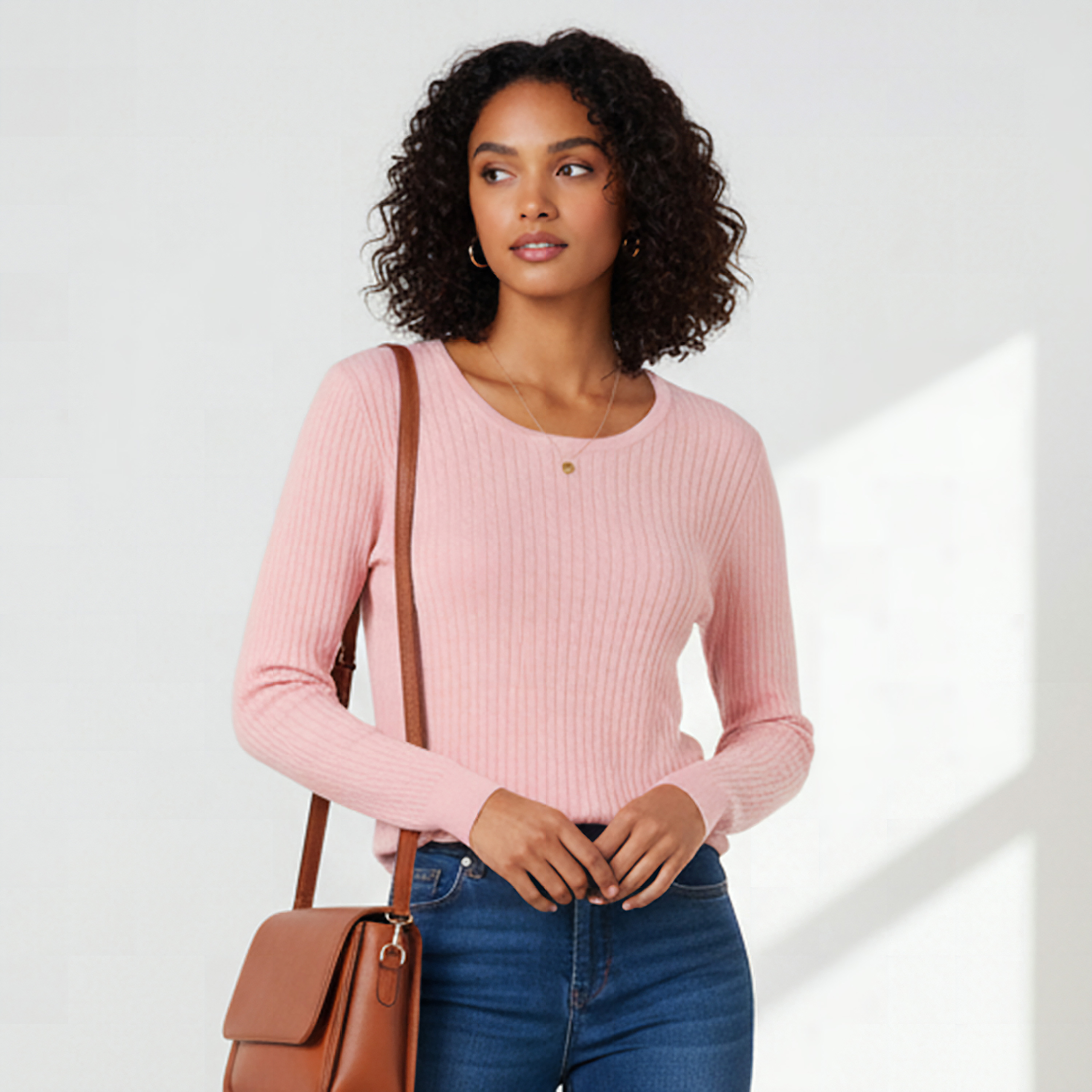 2Xtremz Slim Fit Textured Round Neck Tricot Sweater-women-winterwear-cardigansandjumpers-jumpers-image-1