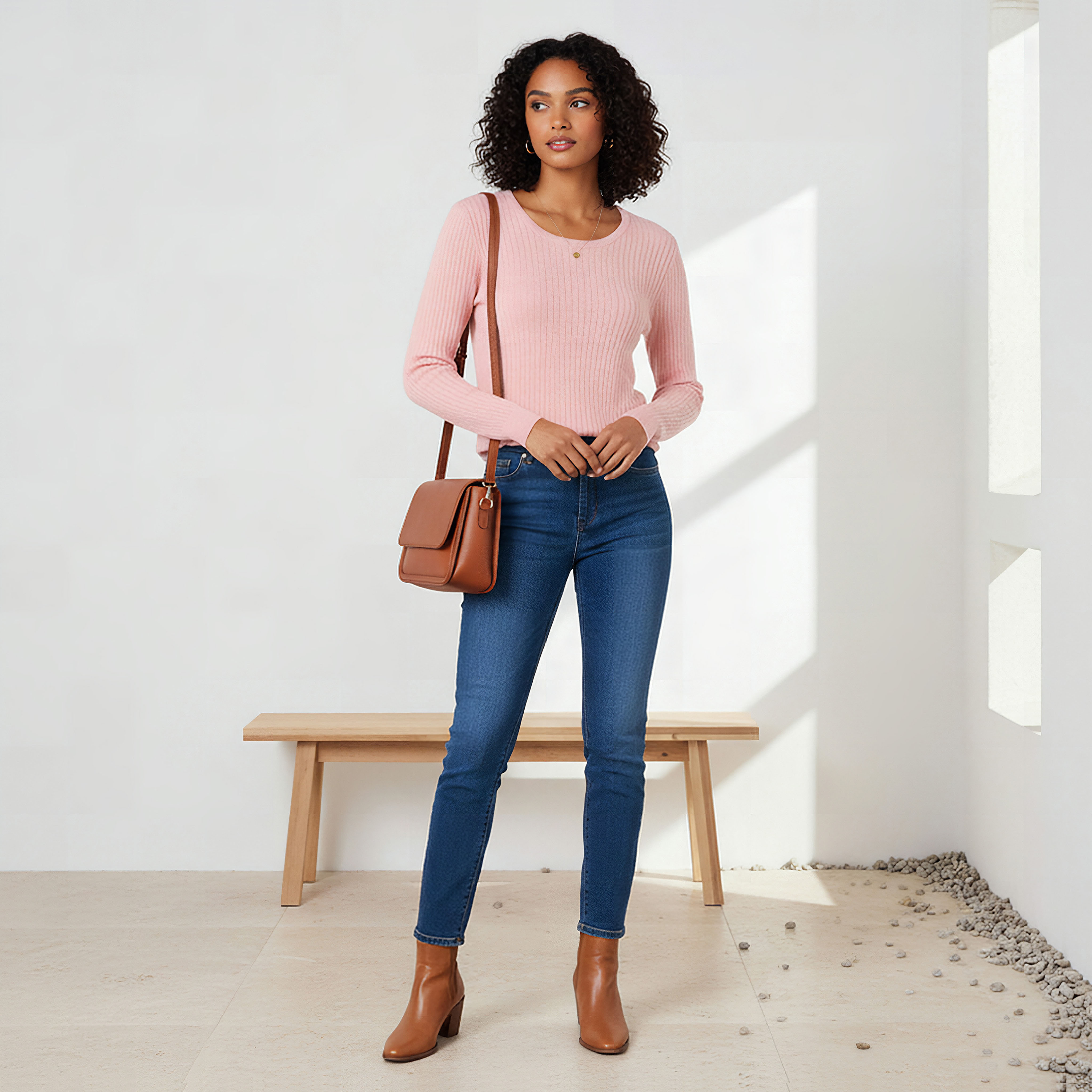 2Xtremz Slim Fit Textured Round Neck Tricot Sweater-women-winterwear-cardigansandjumpers-jumpers-image-2