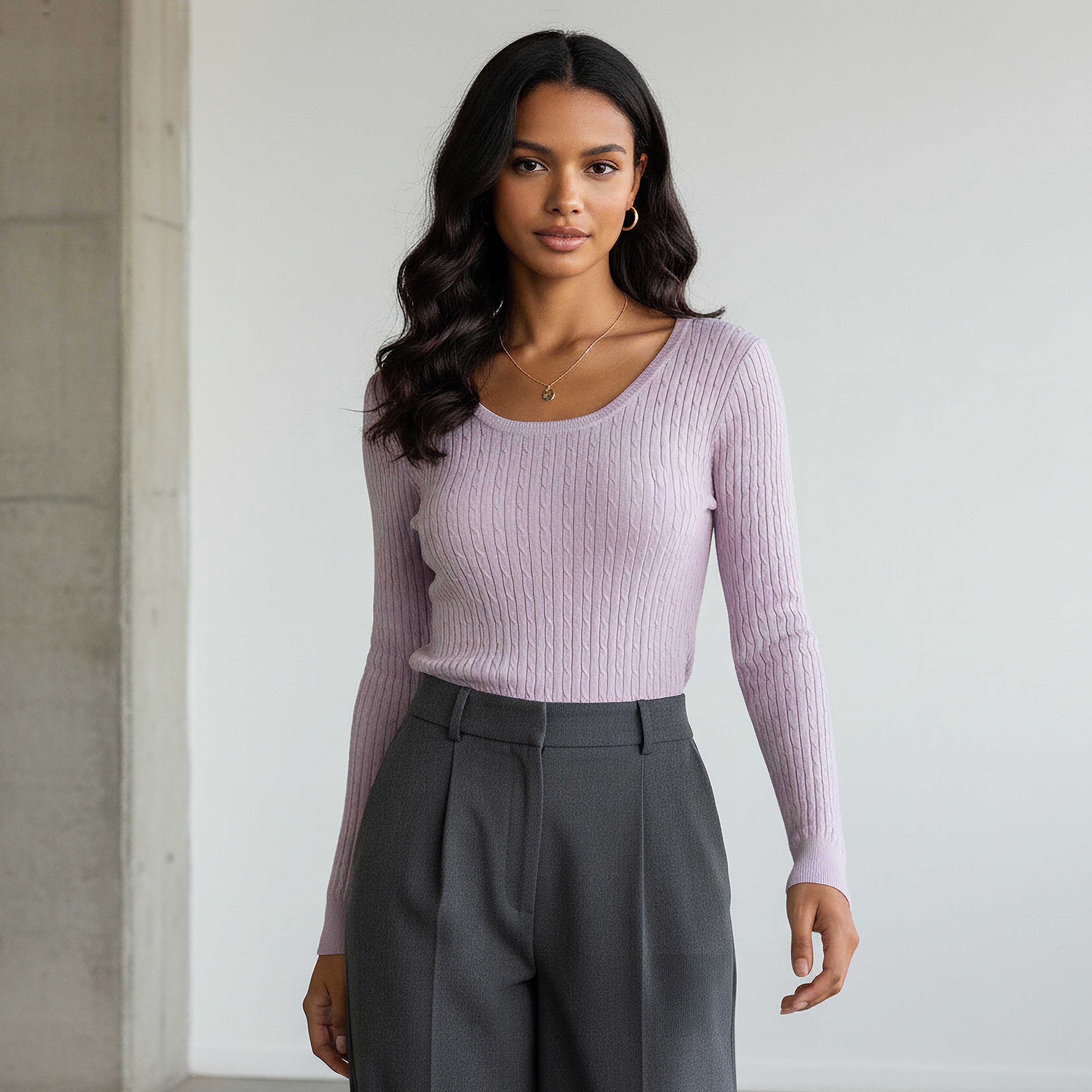 كنزة تريكو بارزة الملمس بقصة سليم وياقة مستديرة من تو إكستريمز-women-clothing-cardigansandjumpers-jumpers-image-5
