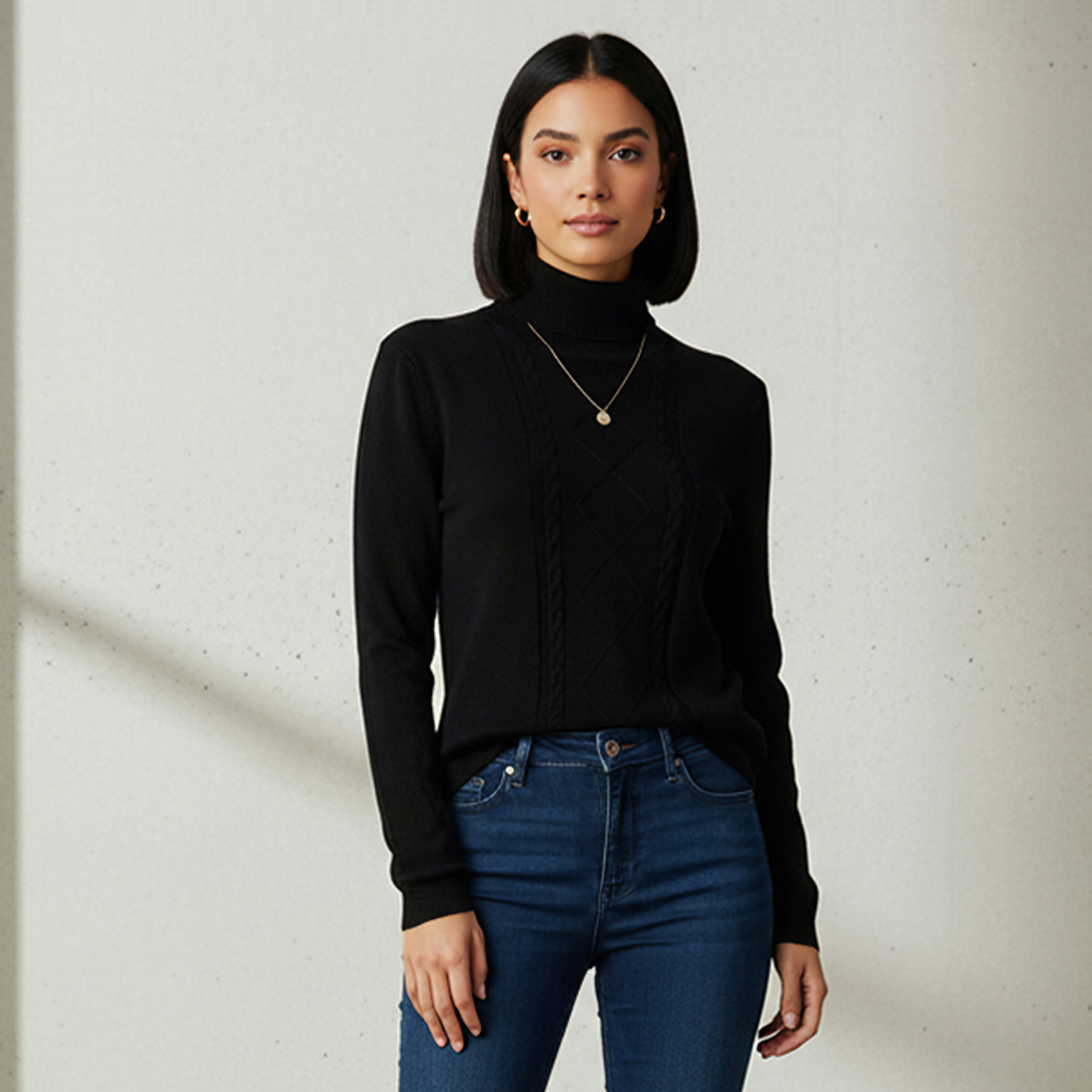2Xtremz Textured High Neck Tricot Sweater-women-clothing-cardigansandjumpers-jumpers-image-1