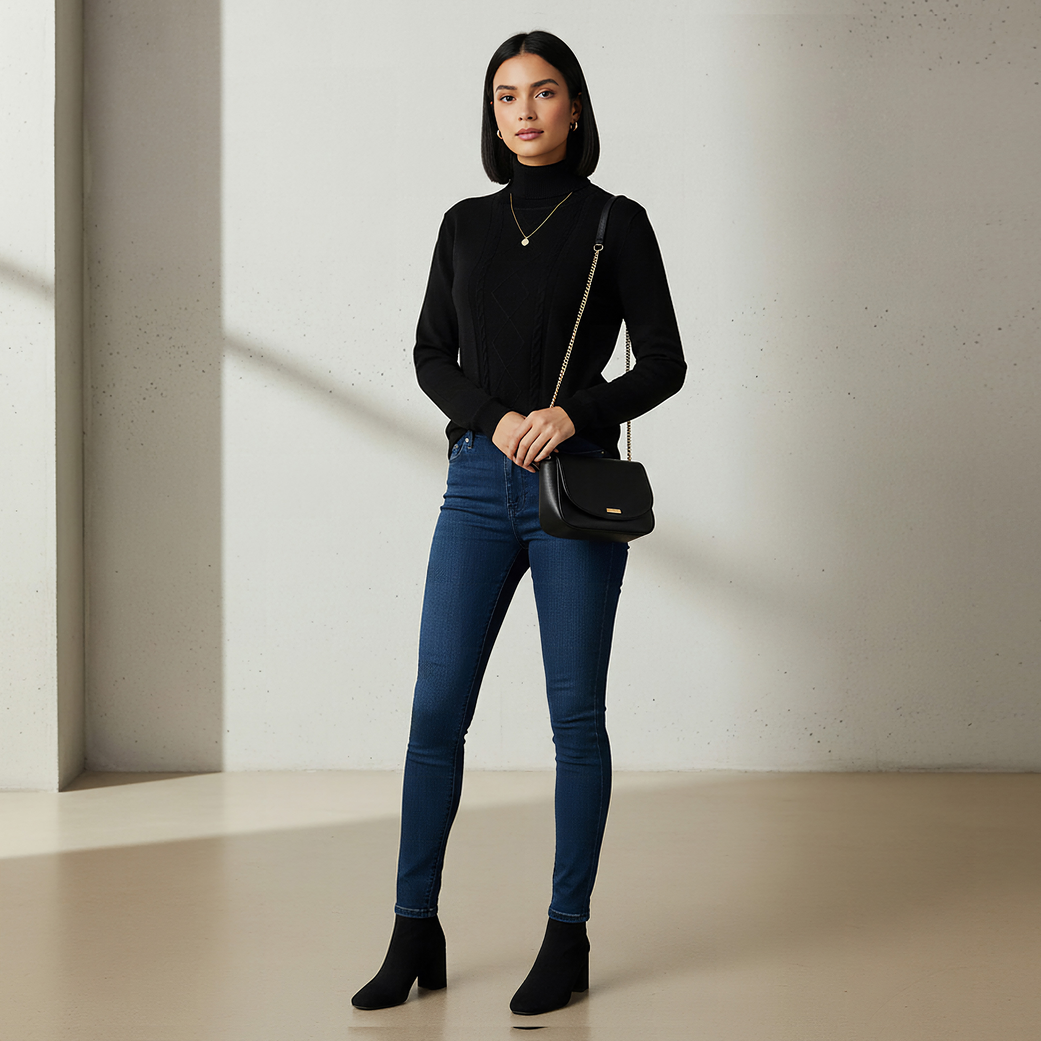 2Xtremz Textured High Neck Tricot Sweater-women-clothing-cardigansandjumpers-jumpers-image-2