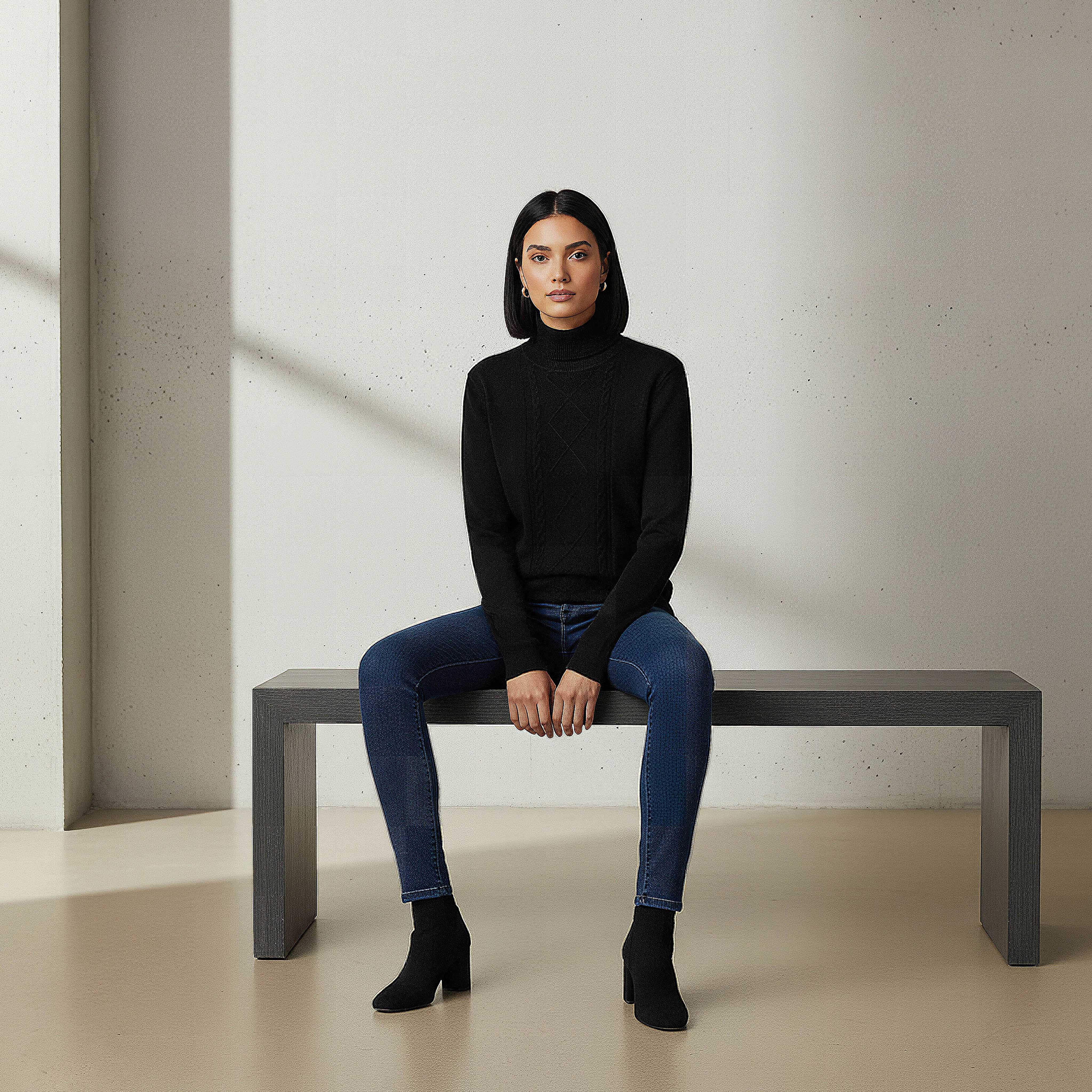 2Xtremz Textured High Neck Tricot Sweater-women-clothing-cardigansandjumpers-jumpers-image-5