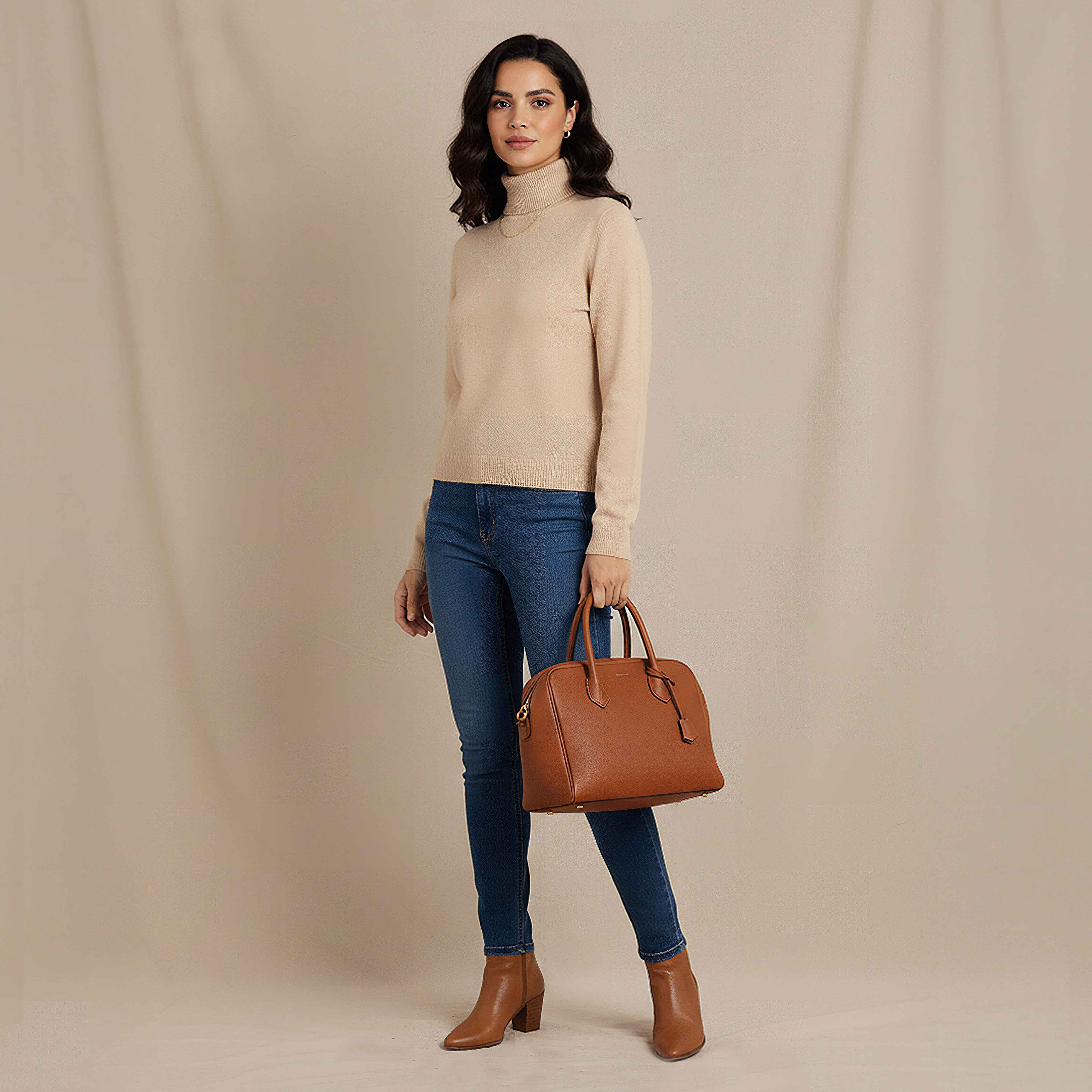كنزة تريكو بارزة الملمس بياقة عالية من تو إكستريمز-women-clothing-cardigansandjumpers-jumpers-image-4