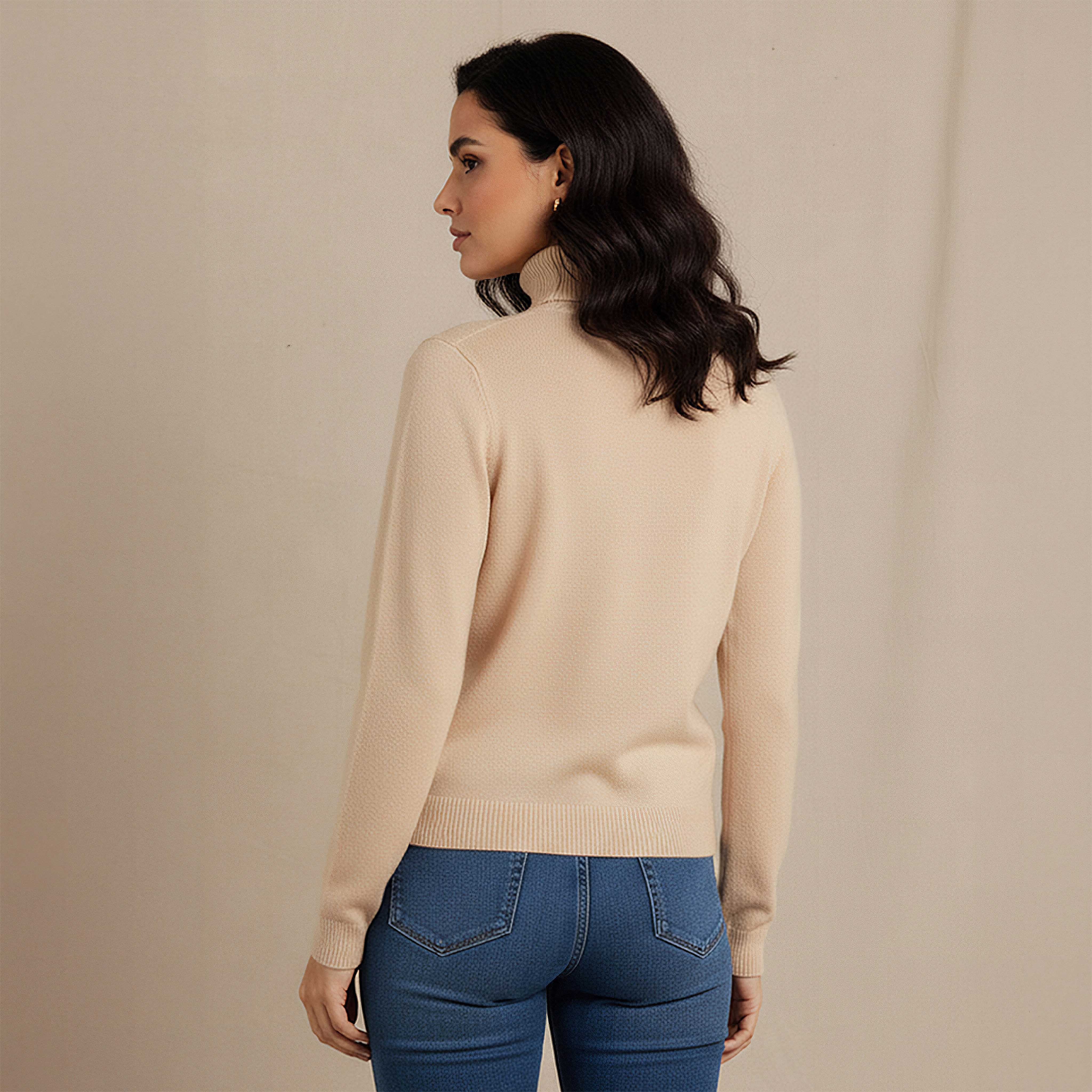 كنزة تريكو بارزة الملمس بياقة عالية من تو إكستريمز-women-winterwear-cardigansandjumpers-jumpers-image-8