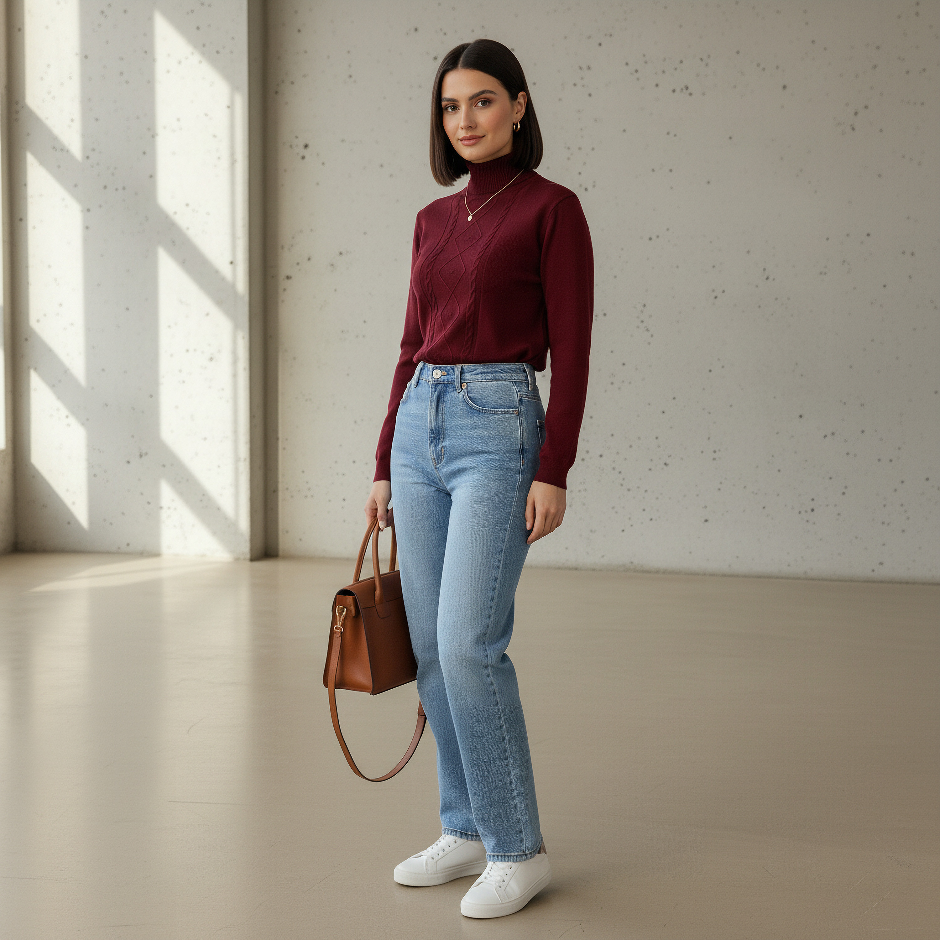 2Xtremz Textured High Neck Tricot Sweater-women-clothing-cardigansandjumpers-jumpers-image-2