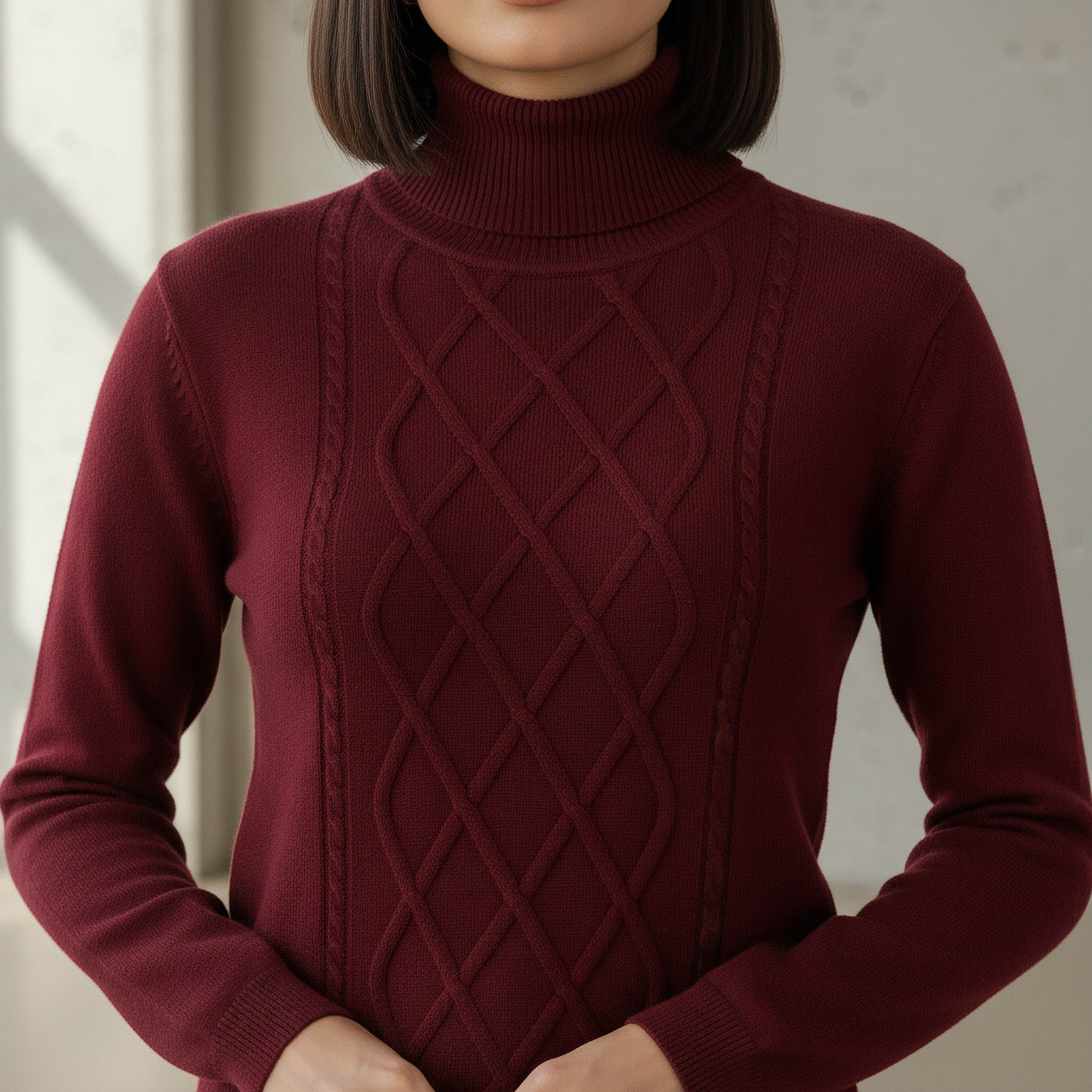 2Xtremz Textured High Neck Tricot Sweater-women-clothing-cardigansandjumpers-jumpers-image-4