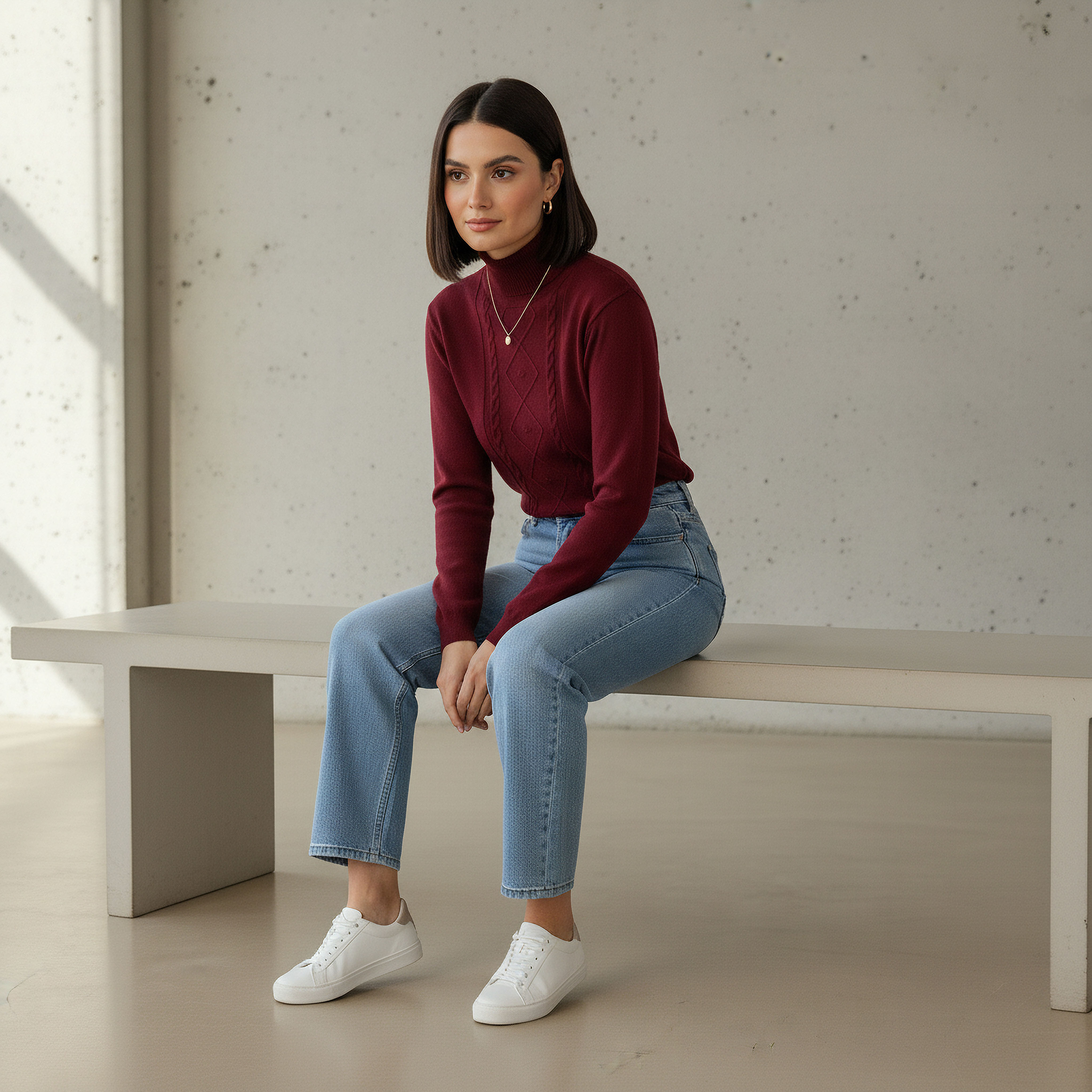 2Xtremz Textured High Neck Tricot Sweater-women-clothing-cardigansandjumpers-jumpers-image-5