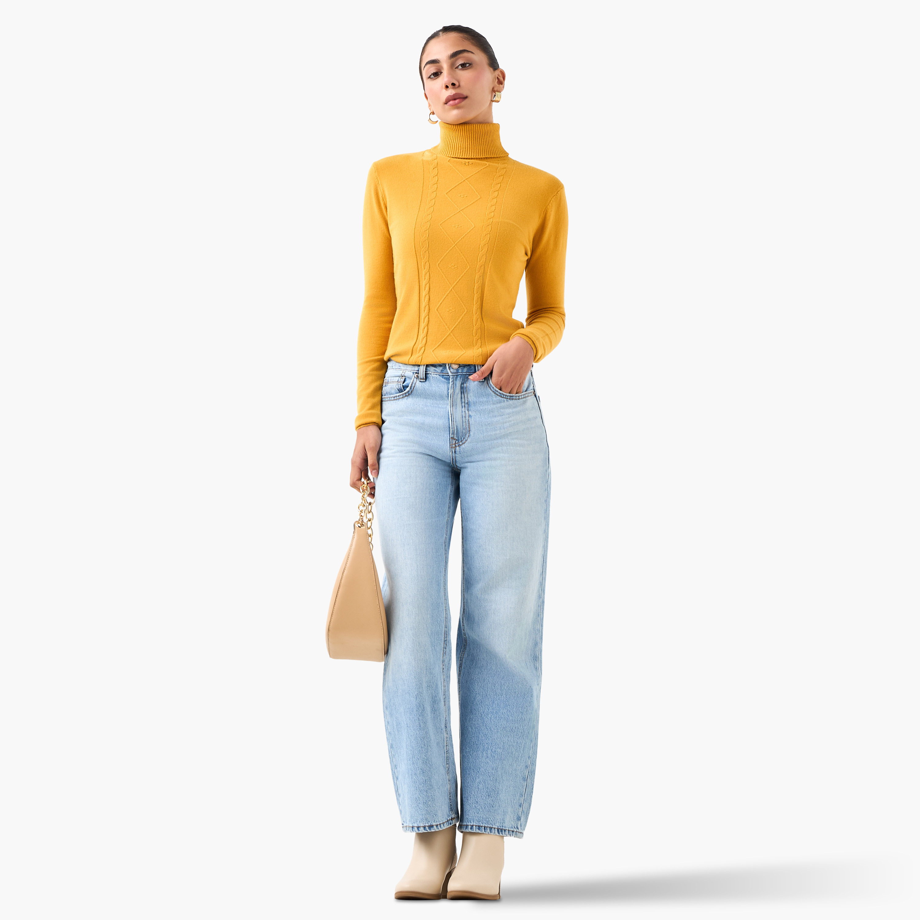 2Xtremz Textured High Neck Tricot Sweater-women-clothing-cardigansandjumpers-jumpers-image-2