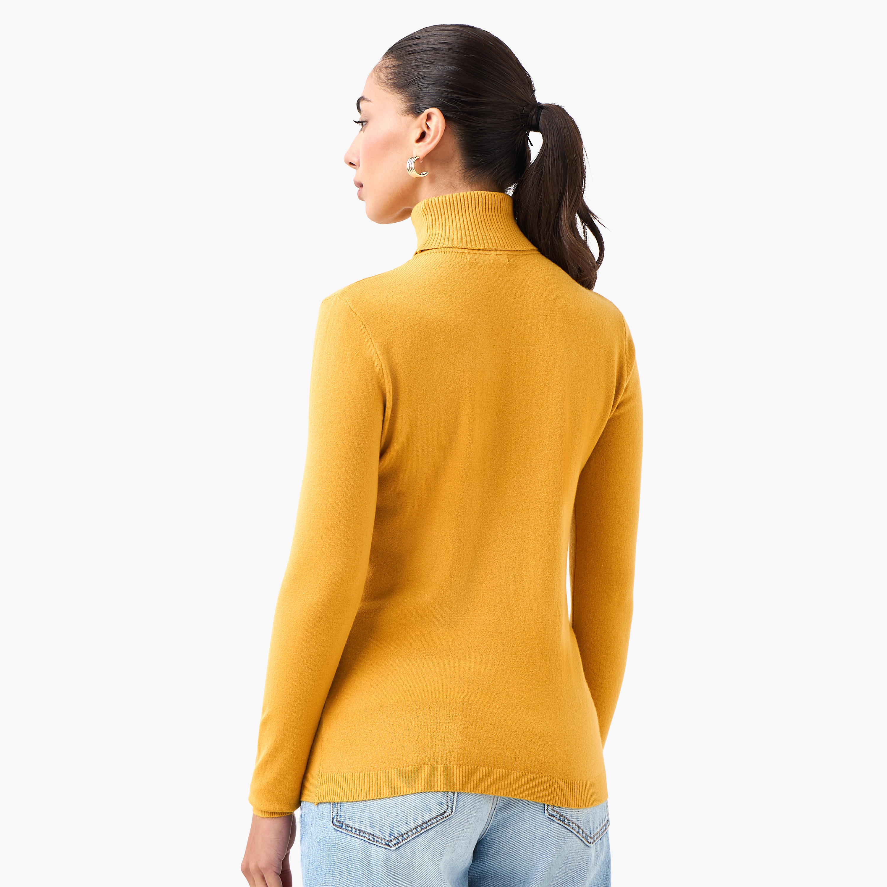 كنزة تريكو بارزة الملمس بياقة عالية من تو إكستريمز-women-winterwear-cardigansandjumpers-jumpers-image-34