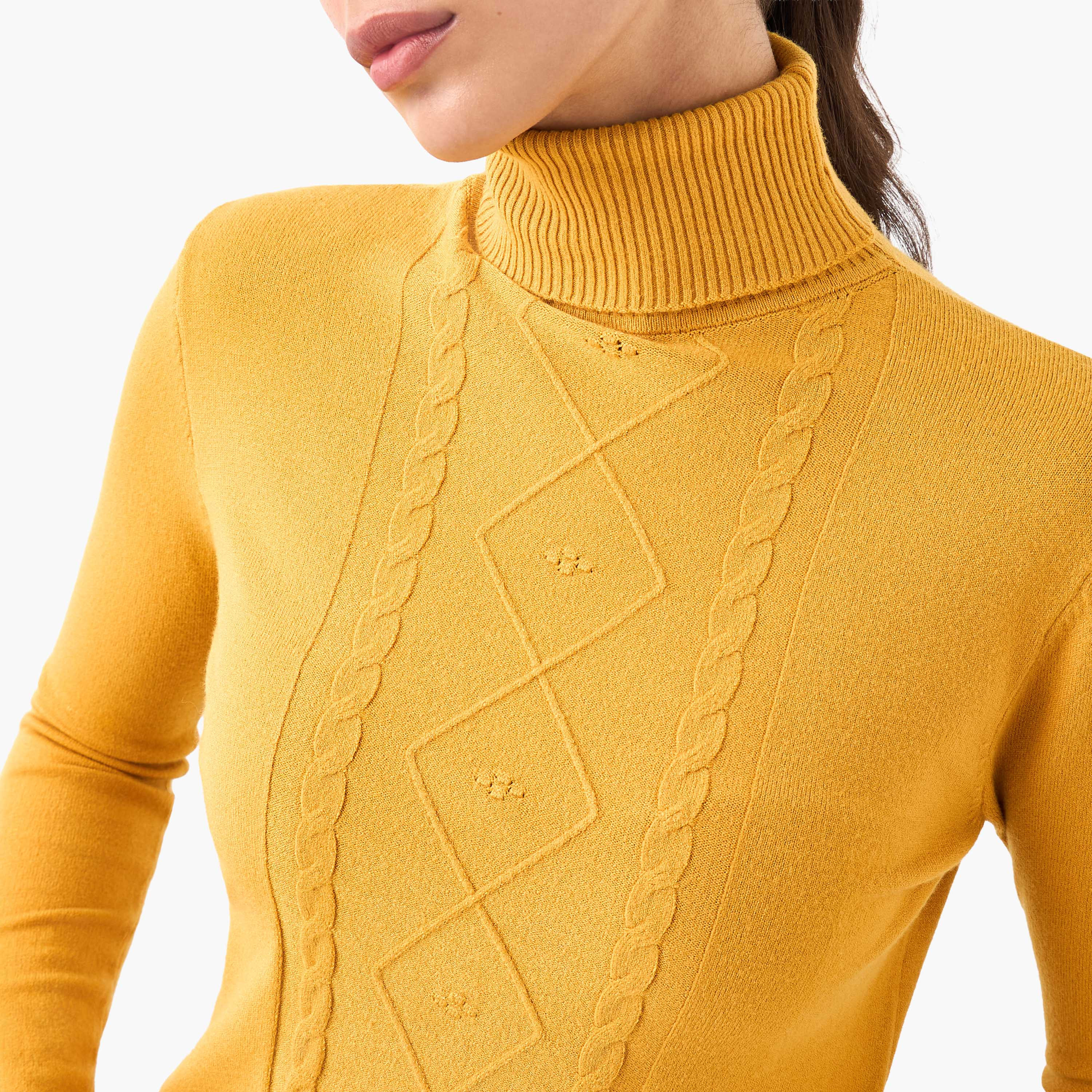 كنزة تريكو بارزة الملمس بياقة عالية من تو إكستريمز-women-winterwear-cardigansandjumpers-jumpers-image-35