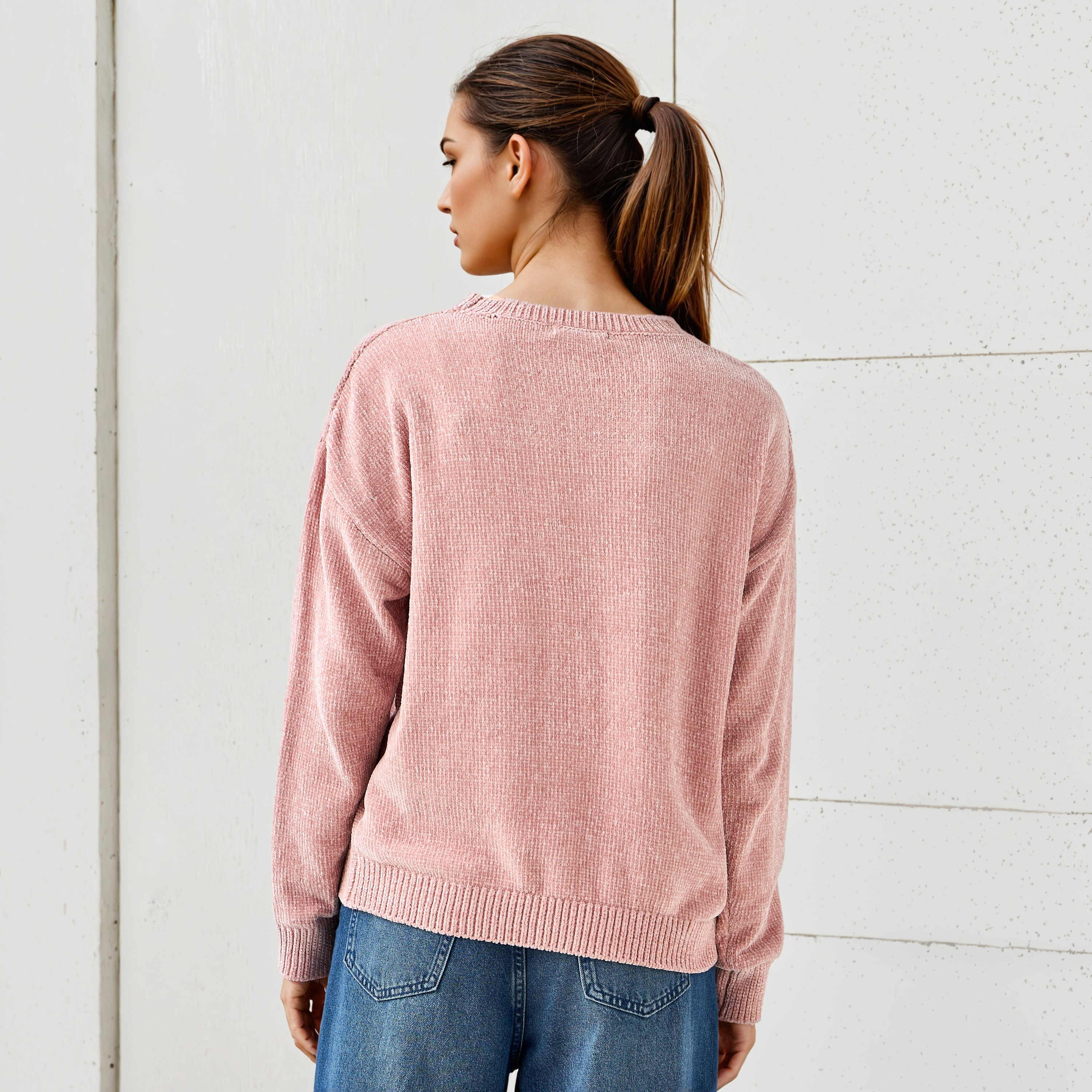 كنزة شنيل بارزة الملمس بأكمام طويلة من تو إكستريمز-women-clothing-cardigansandjumpers-jumpers-image-3