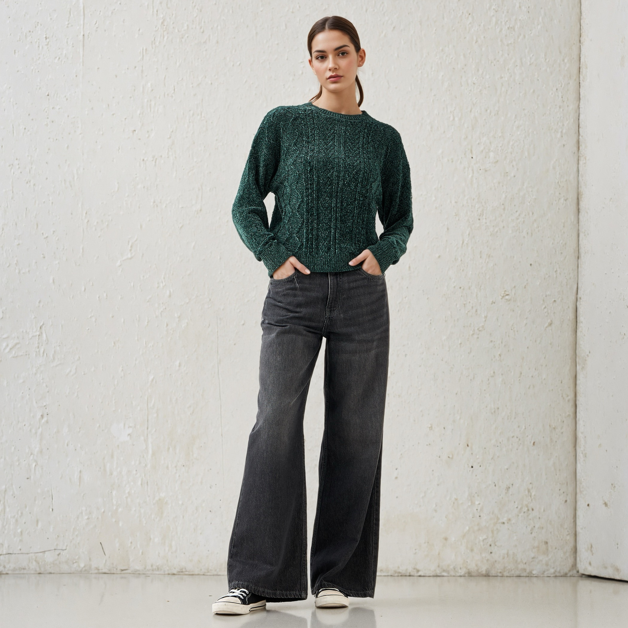 2Xtremz Textured Chenille Sweater with Long Sleeves-women-clothing-cardigansandjumpers-jumpers-image-2