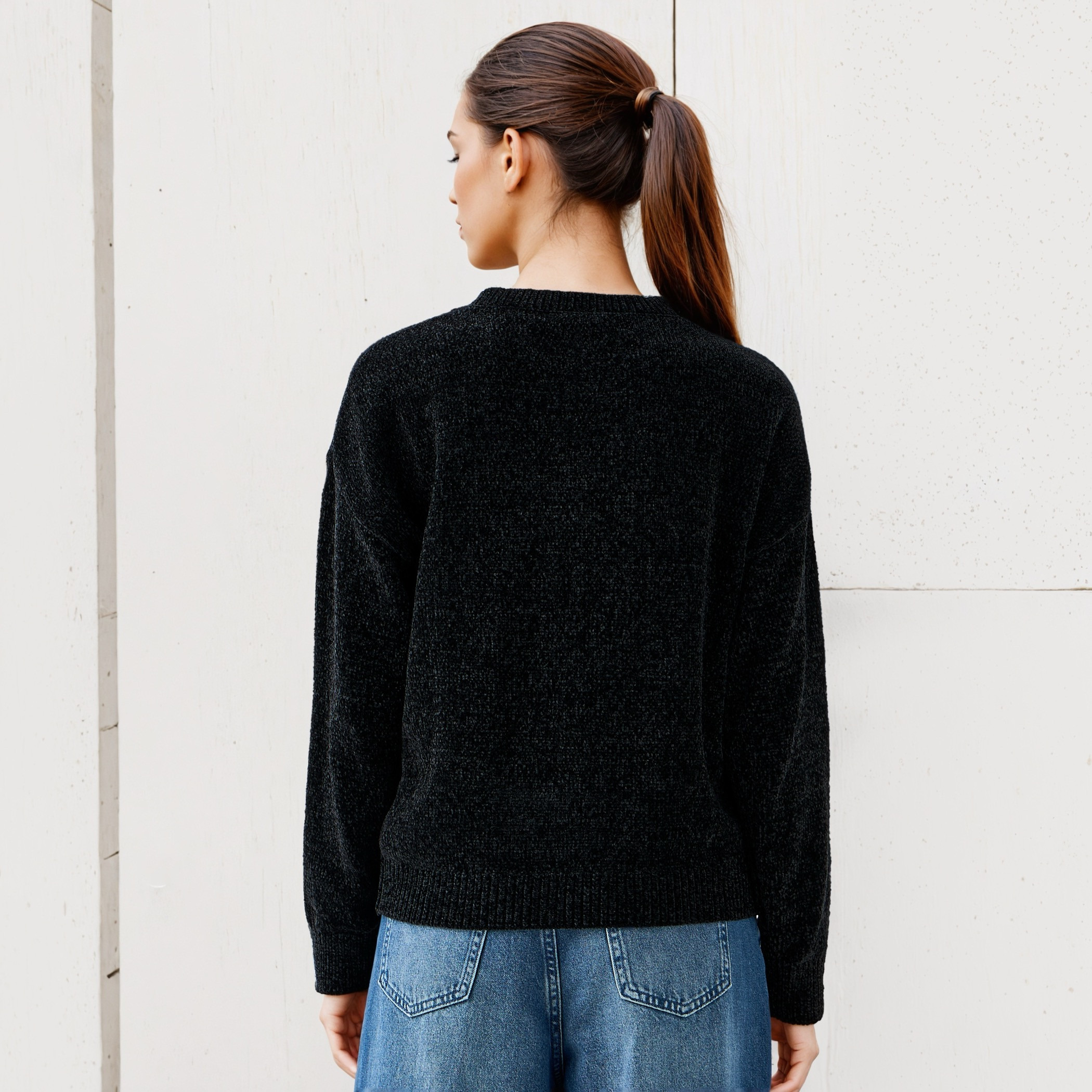 كنزة شنيل بارزة الملمس بأكمام طويلة من تو إكستريمز-women-clothing-cardigansandjumpers-jumpers-image-3