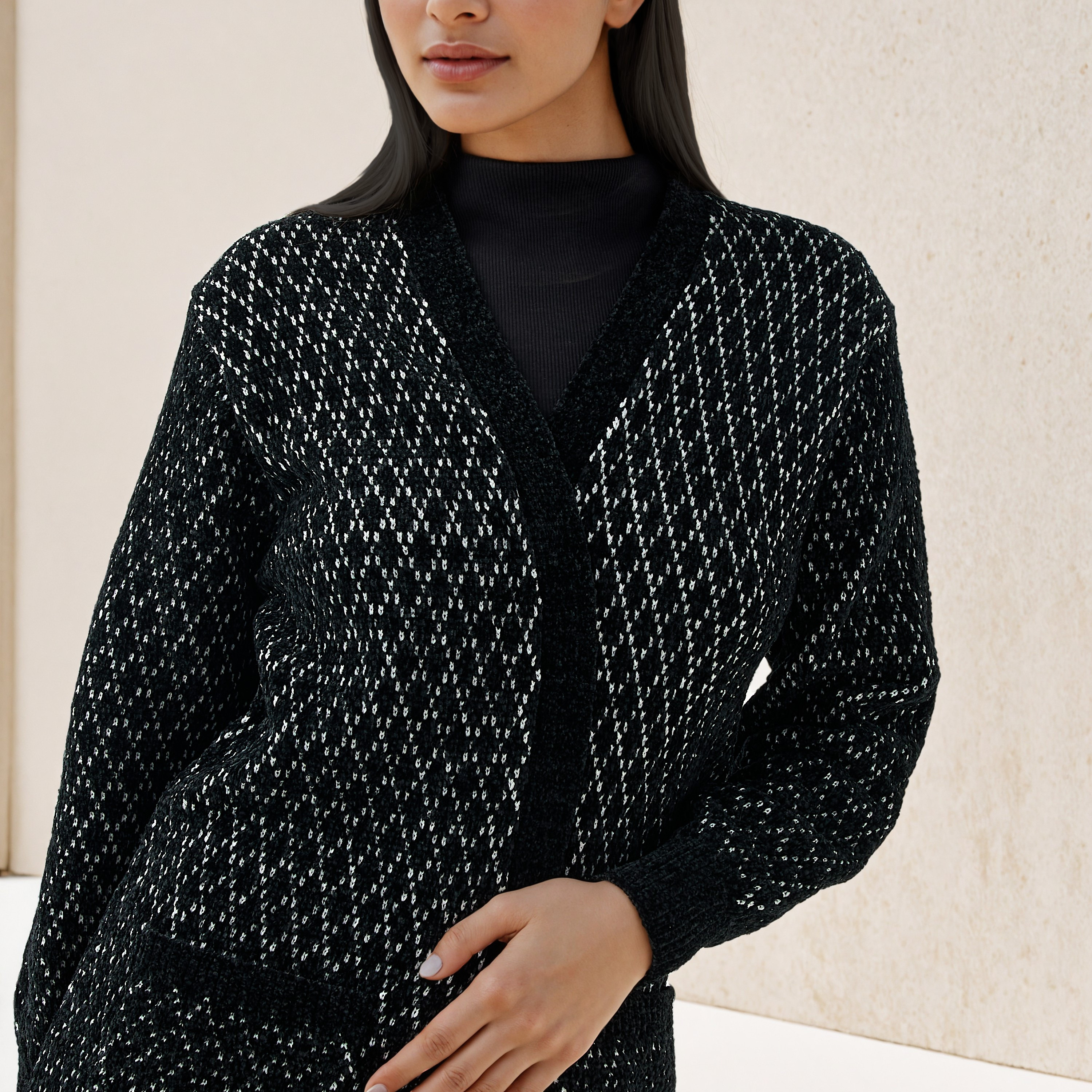 2Xtremz Textured Longline Cardigan-women-winterwear-cardigansandjumpers-cardigans-image-3
