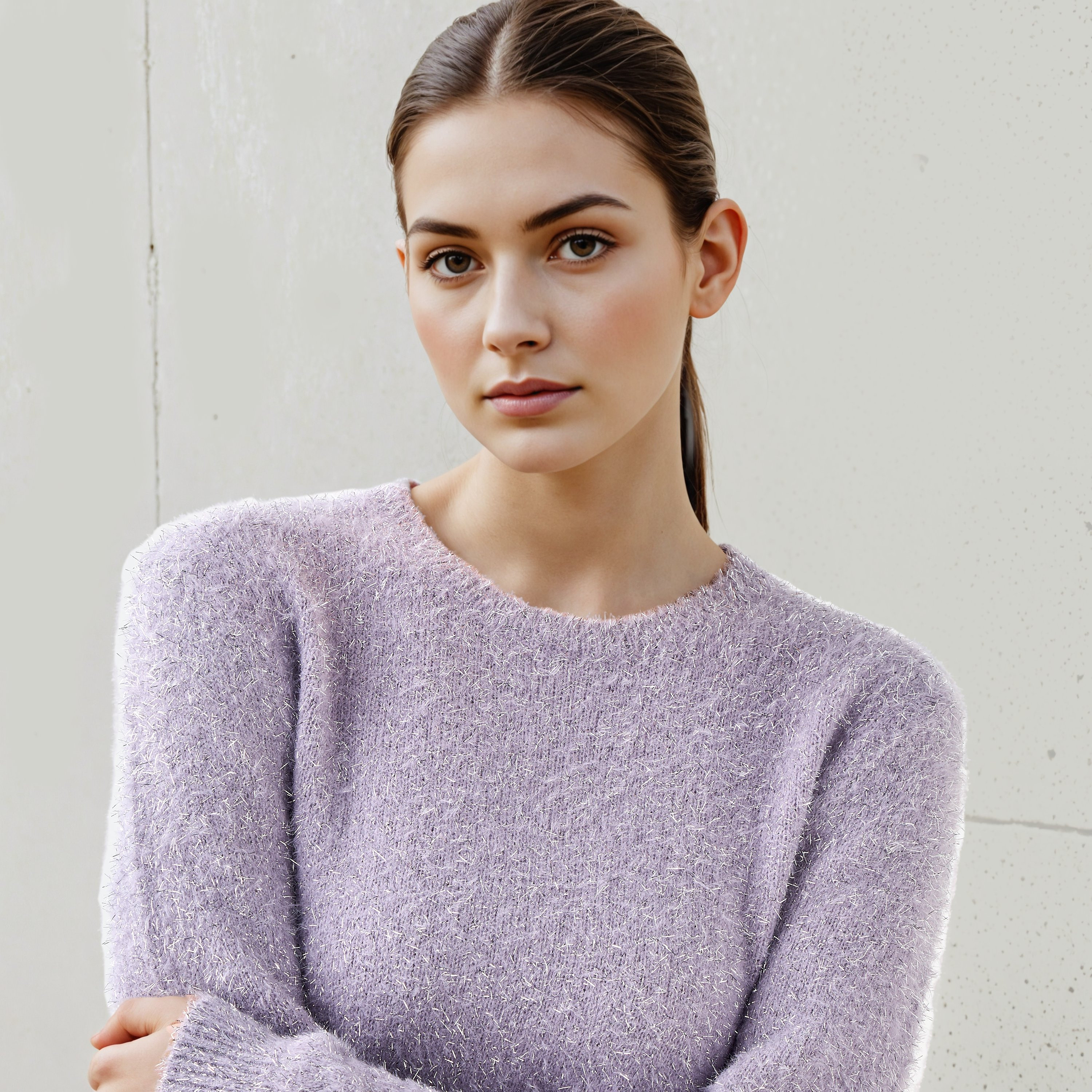 كنزة لوريكس مغطاة بالوبر مع أكمام طويلة من تو إكستريمز-women-clothing-cardigansandjumpers-jumpers-image-2